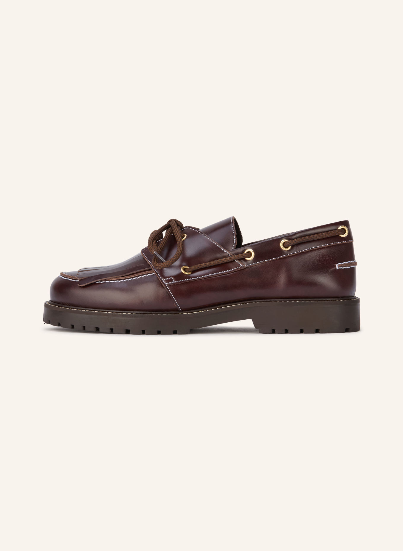 CLAUDIE PIERLOT Bootsschuhe: DUNKELBRAUN / GOLD