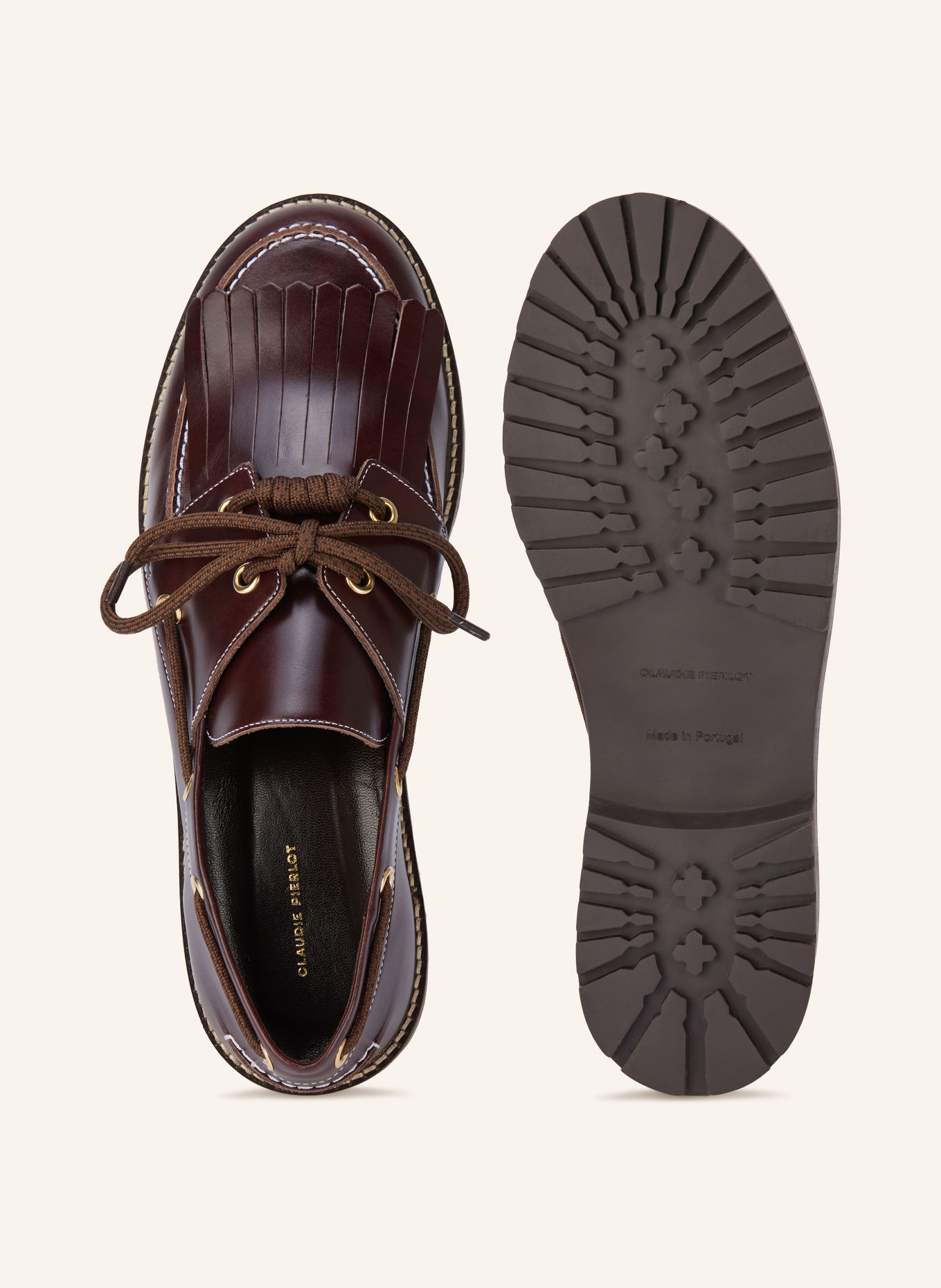 CLAUDIE PIERLOT Bootsschuhe: DUNKELBRAUN / GOLD