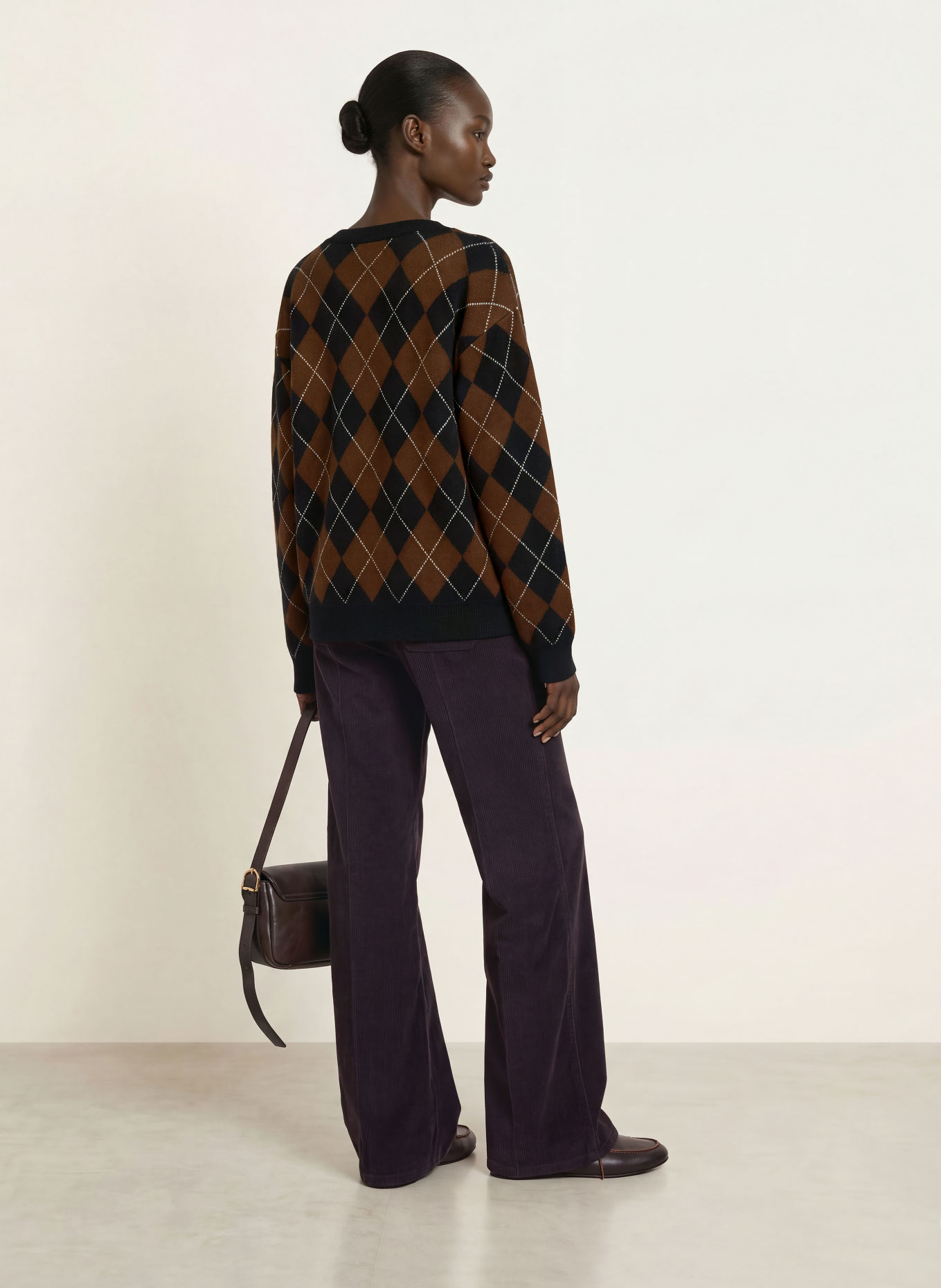SANDRO Pullover: SCHWARZ / BRAUN / WEISS