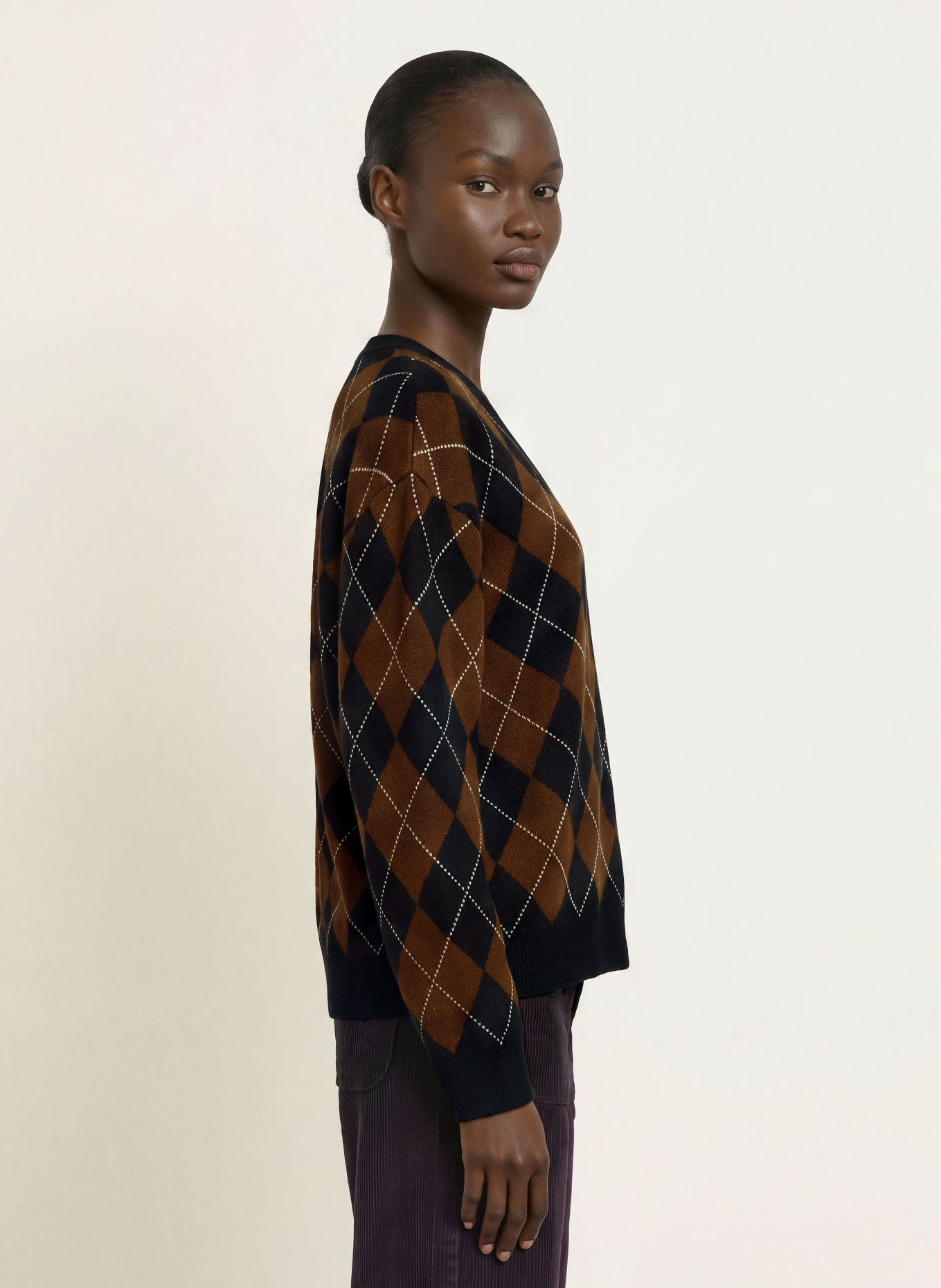 SANDRO Pullover: SCHWARZ / BRAUN / WEISS