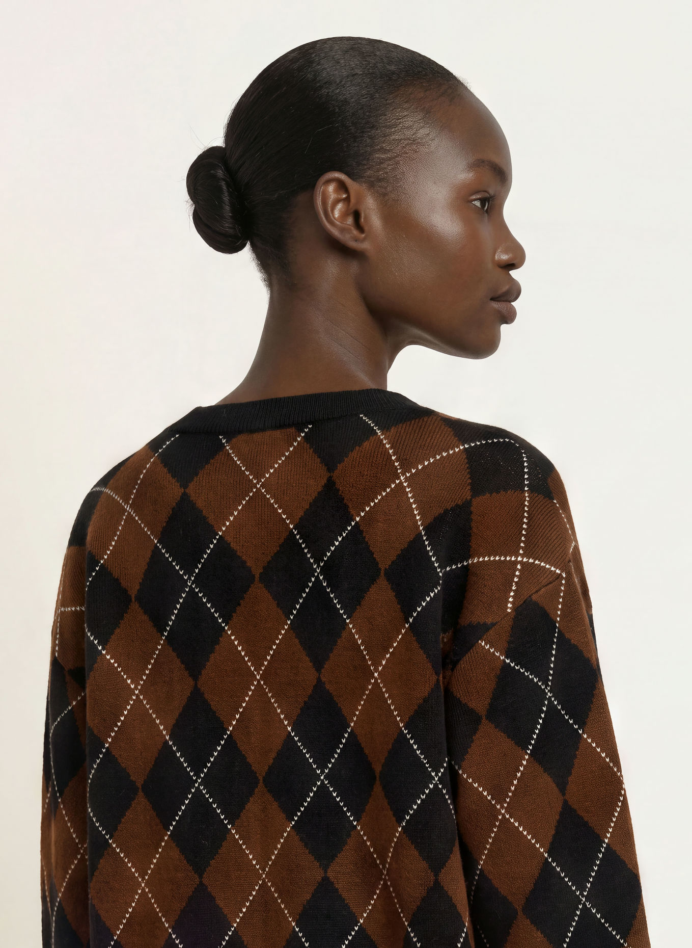 SANDRO Pullover: SCHWARZ / BRAUN / WEISS