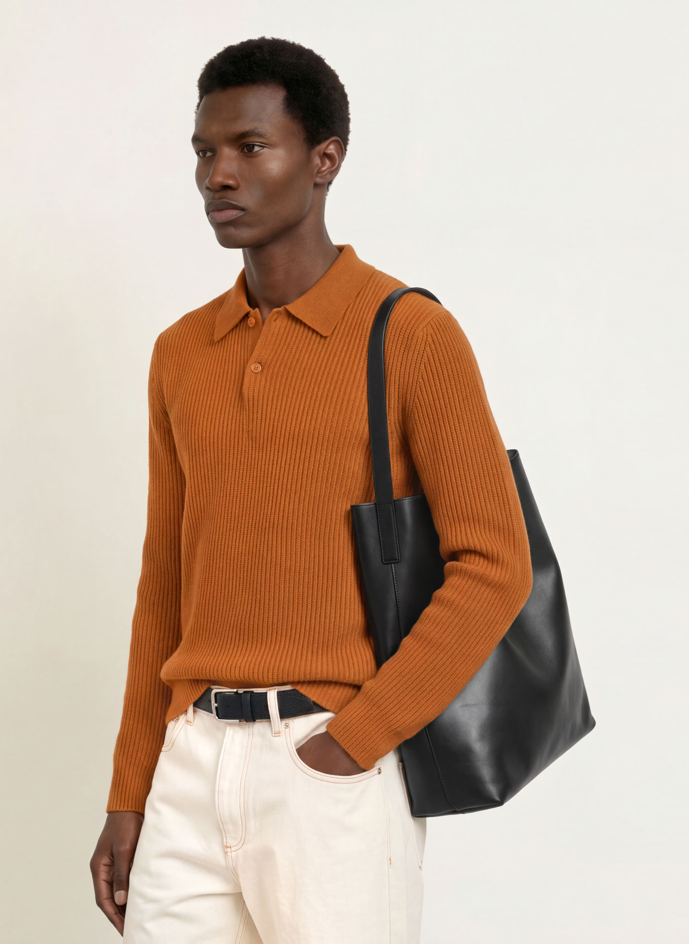 SANDRO Shopper mit Pouch: SCHWARZ
