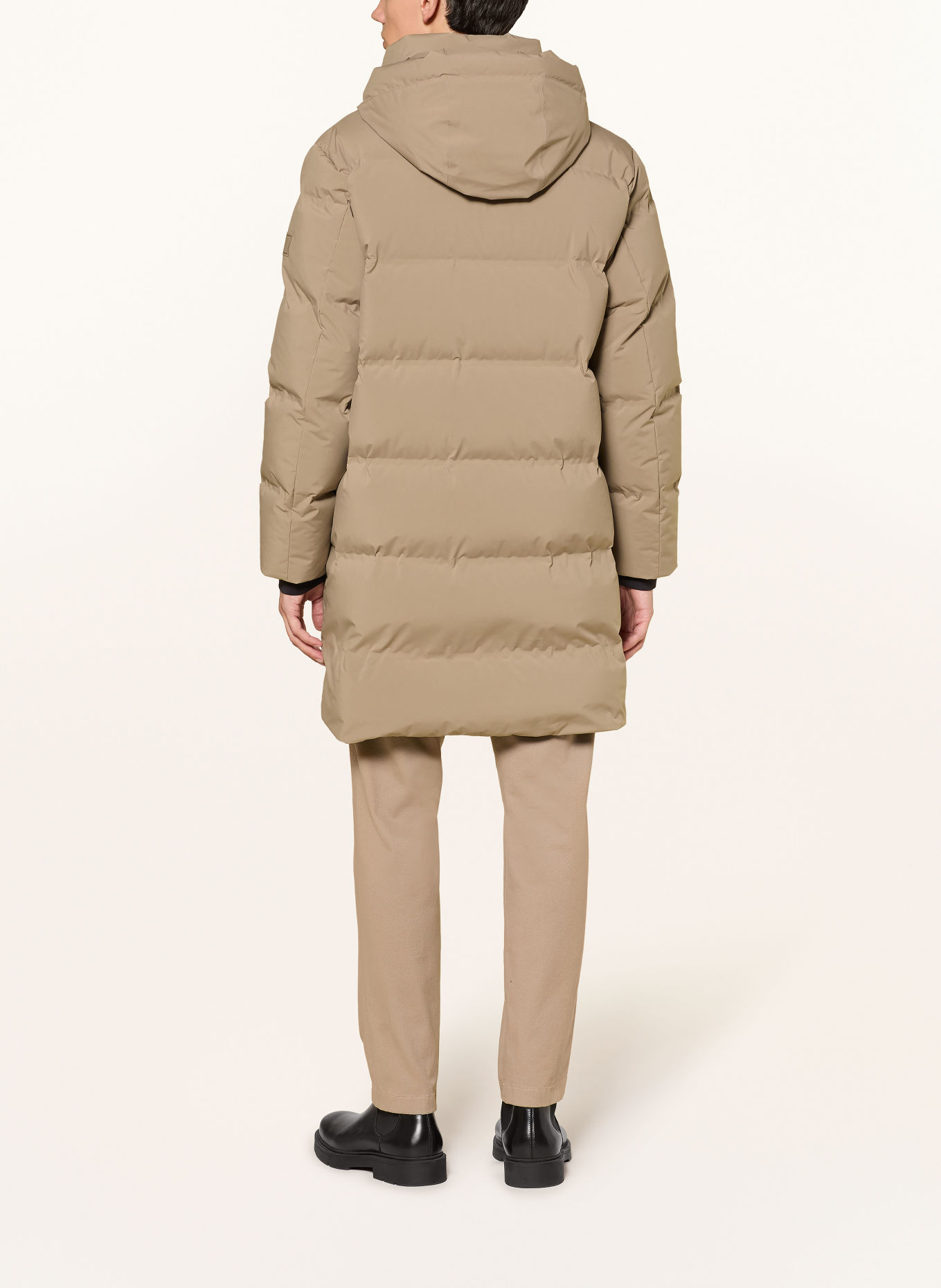 Marc O'Polo Doudoune longue avec capuche amovible: BEIGE
