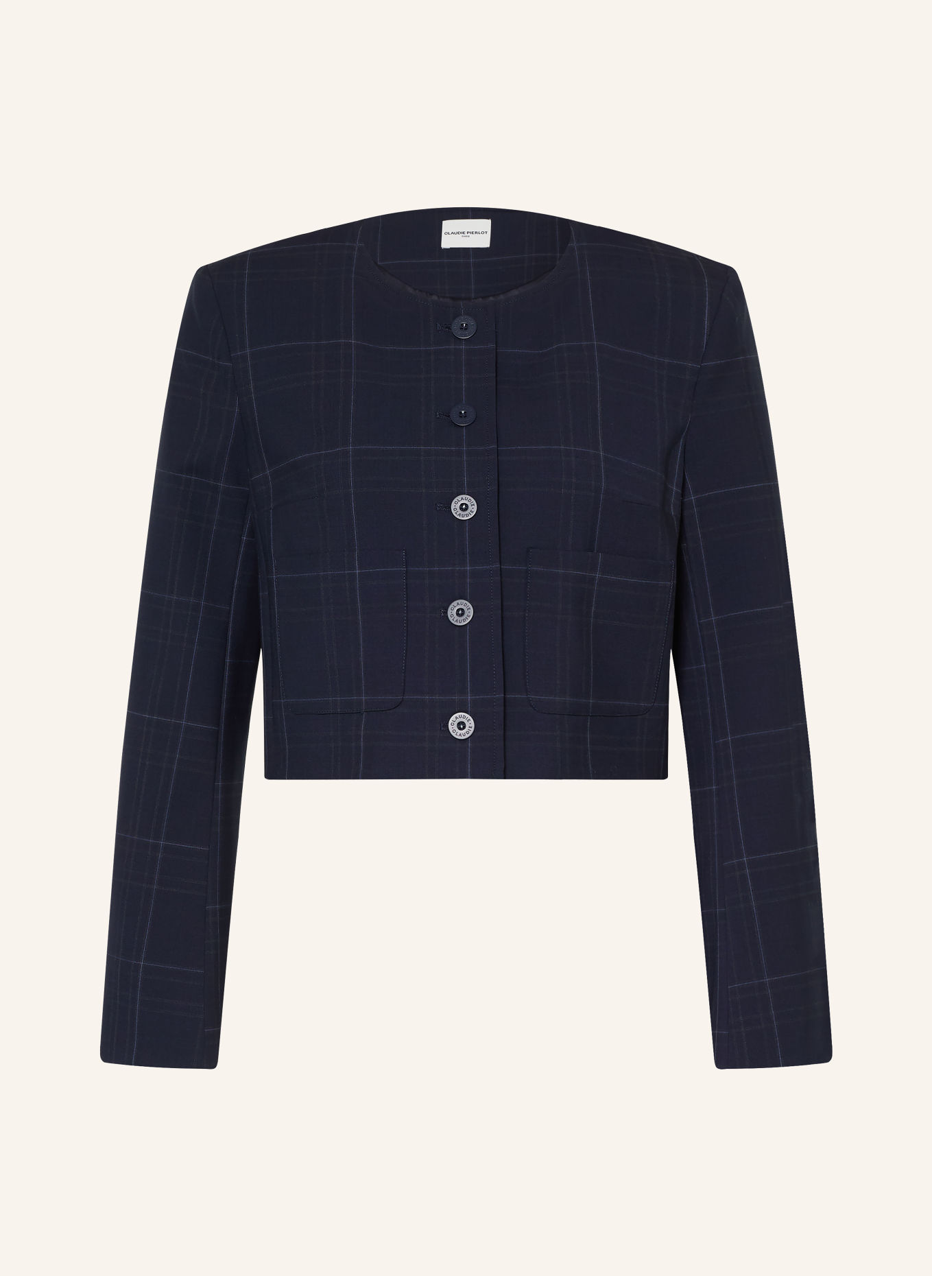 CLAUDIE PIERLOT Kastenjacke: DUNKELBLAU / HELLBLAU