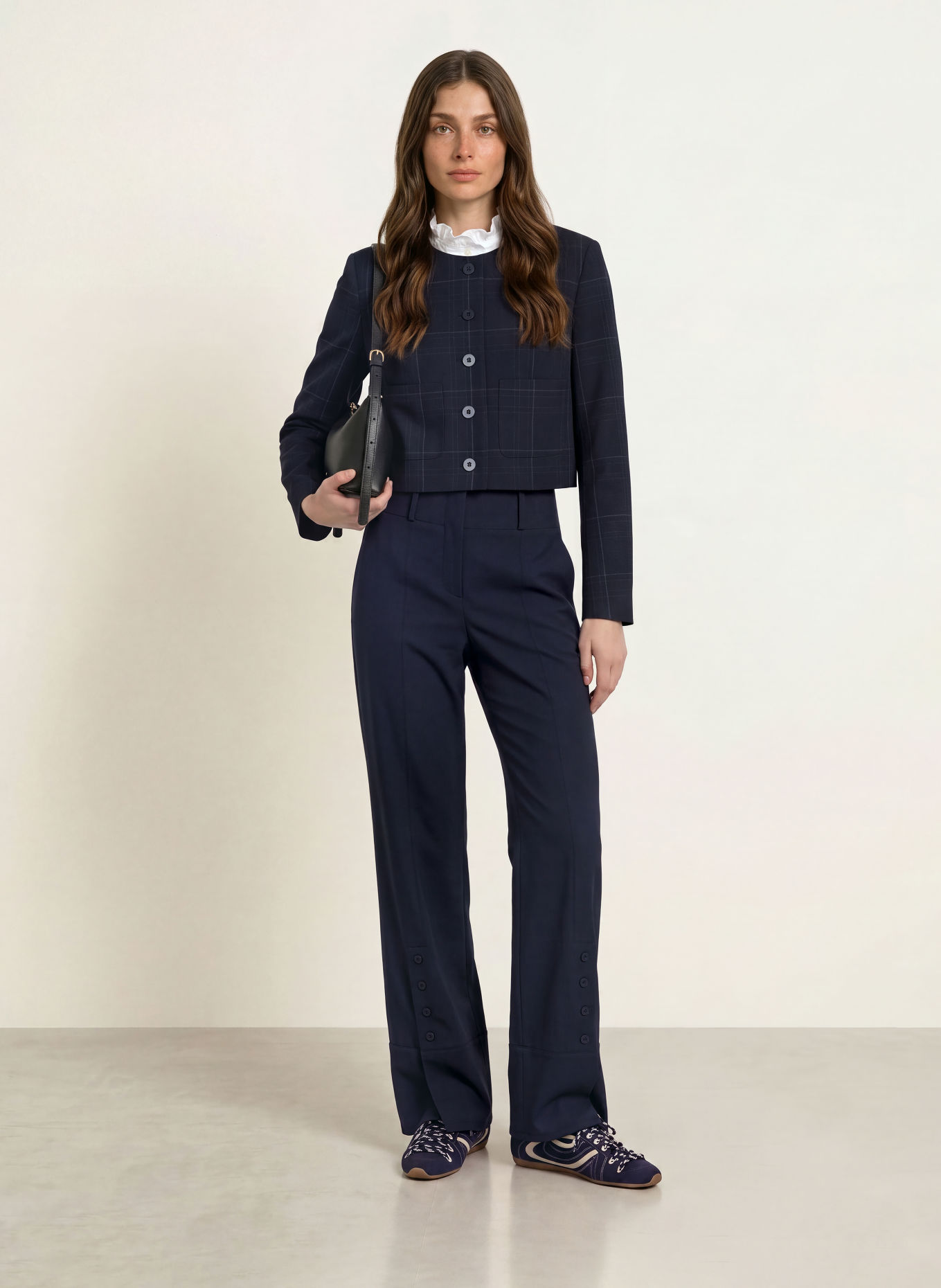 CLAUDIE PIERLOT Kastenjacke: DUNKELBLAU / HELLBLAU