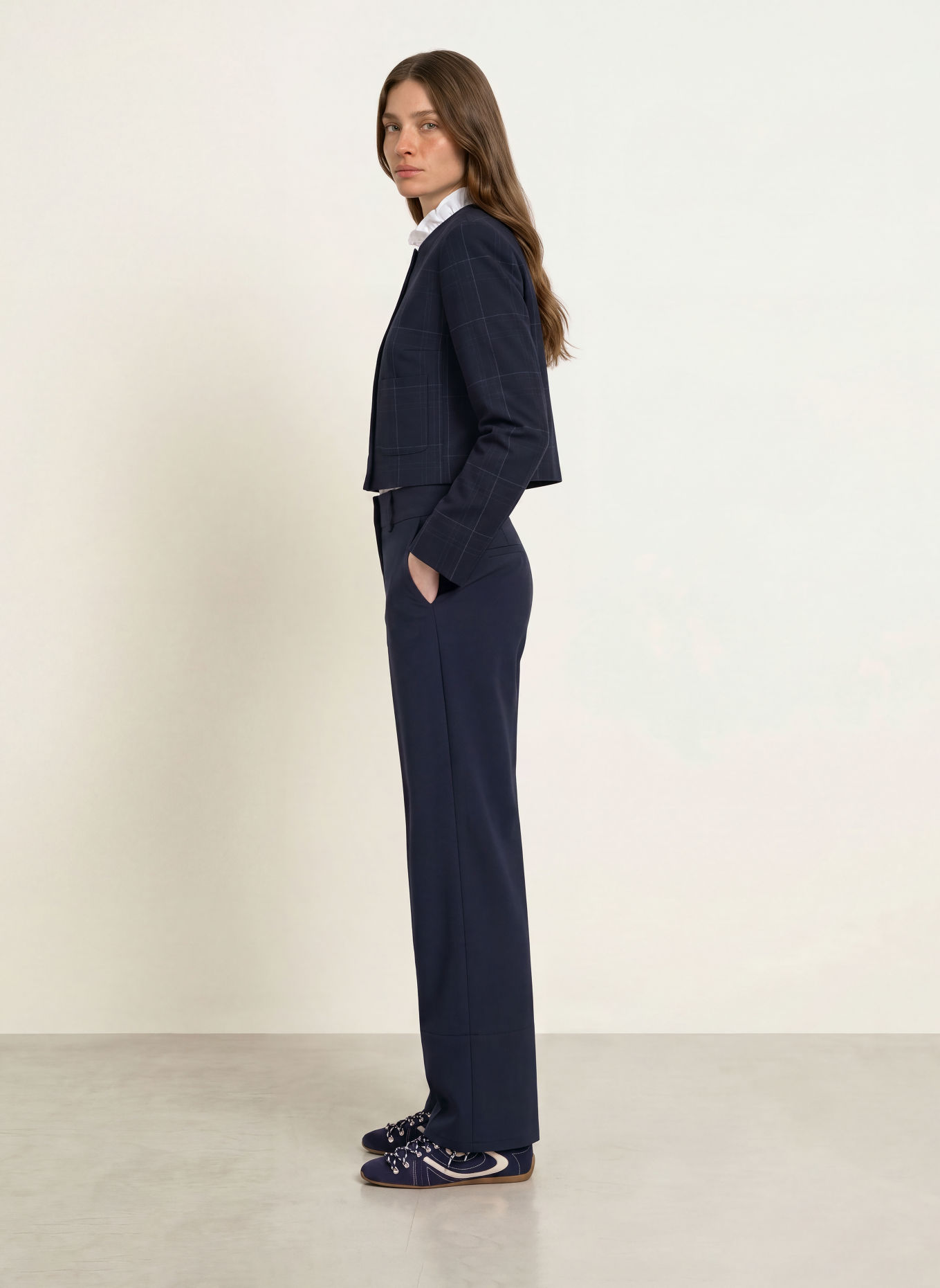 CLAUDIE PIERLOT Kastenjacke: DUNKELBLAU / HELLBLAU