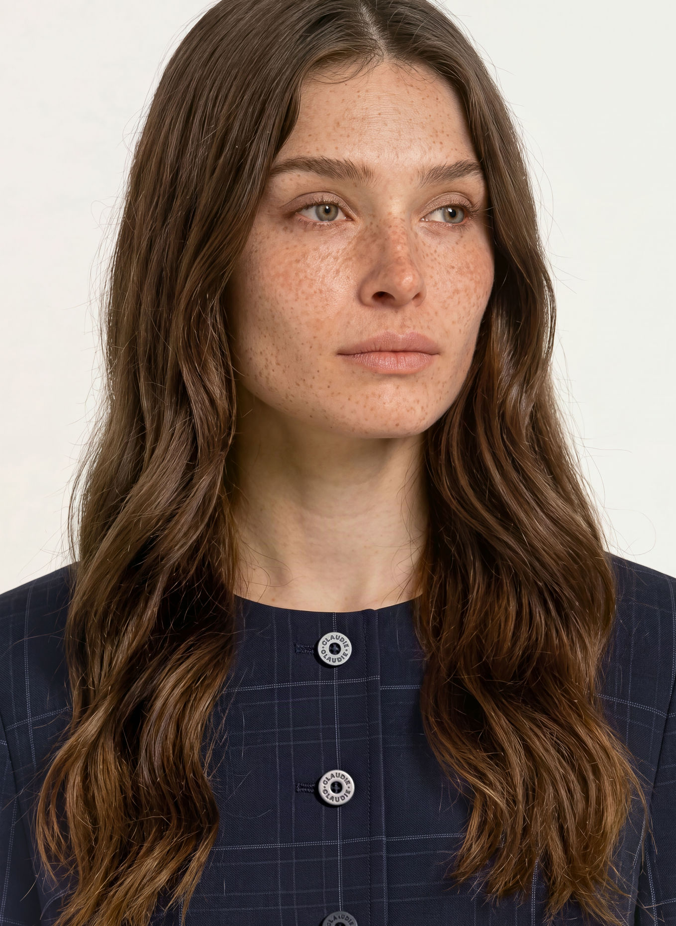 CLAUDIE PIERLOT Kastenjacke: DUNKELBLAU / HELLBLAU