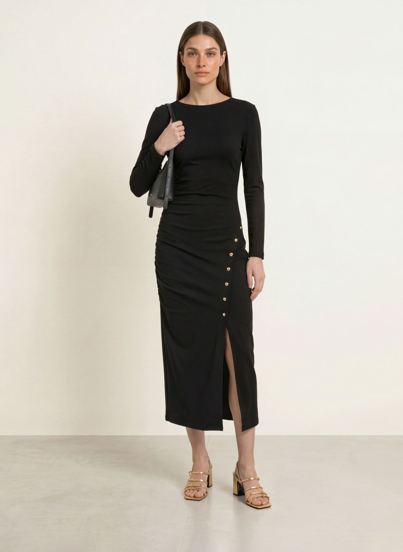 CLAUDIE PIERLOT Abendkleid aus Jersey: SCHWARZ