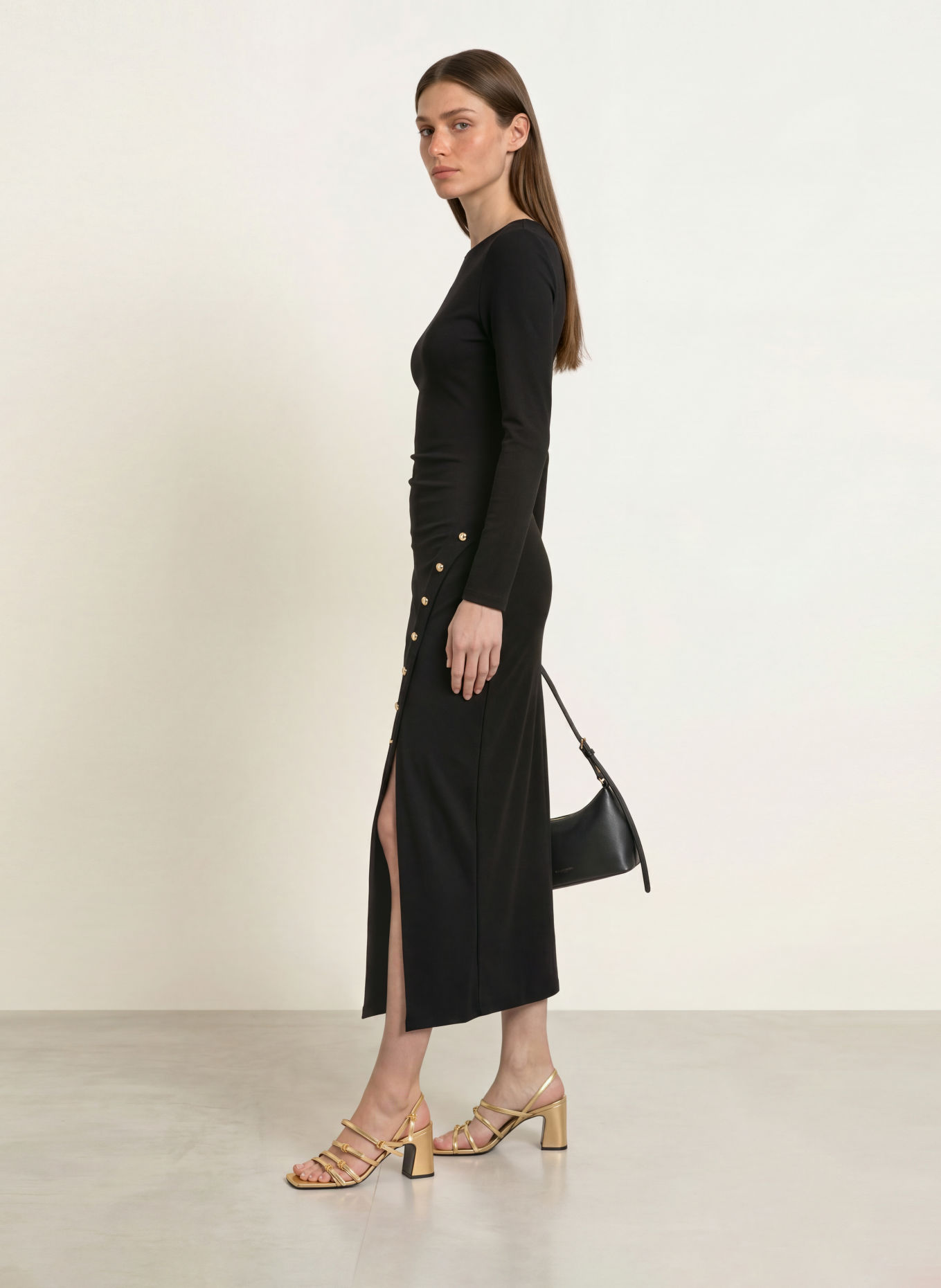 CLAUDIE PIERLOT Abendkleid aus Jersey: SCHWARZ