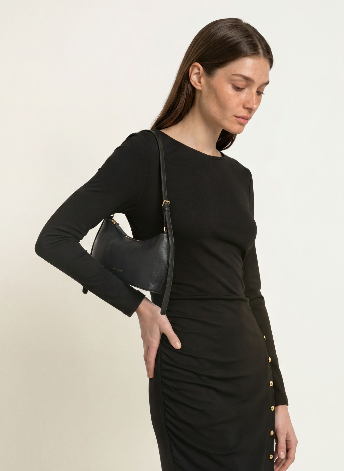CLAUDIE PIERLOT Abendkleid aus Jersey: SCHWARZ