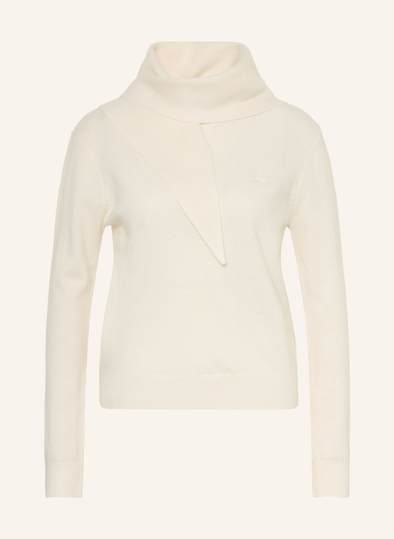 CLAUDIE PIERLOT Pullover mit abnehmbarem Kragen: CREME