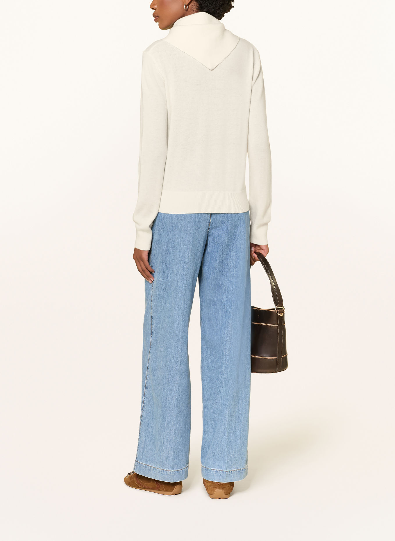 CLAUDIE PIERLOT Pullover mit abnehmbarem Kragen: CREME
