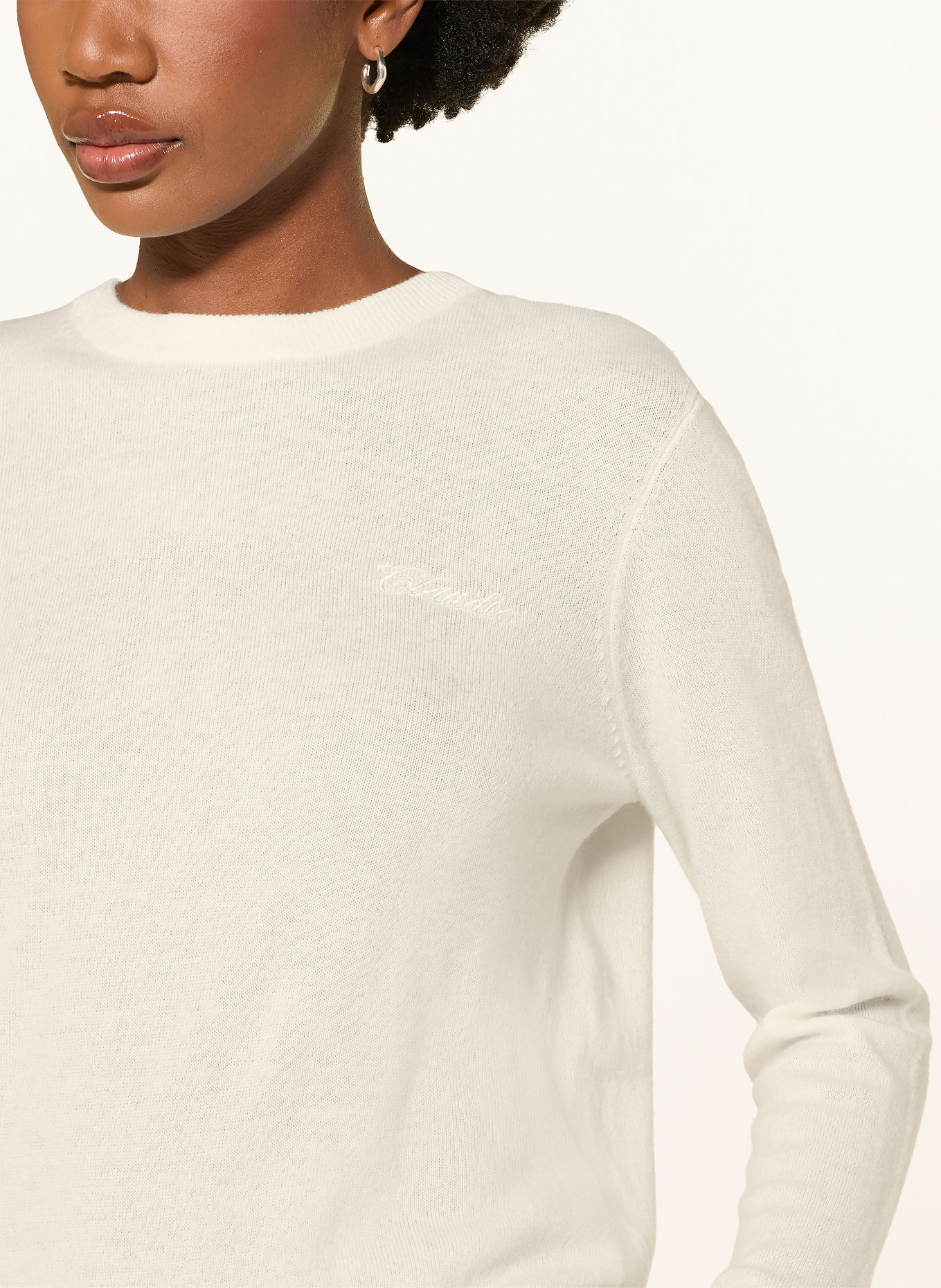 CLAUDIE PIERLOT Pullover mit abnehmbarem Kragen: CREME