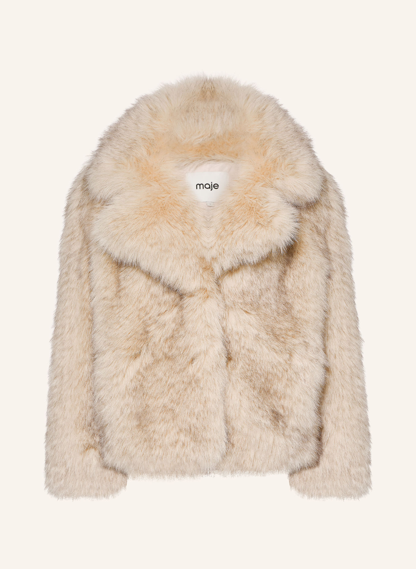 maje Kunstfell-Jacke: BEIGE