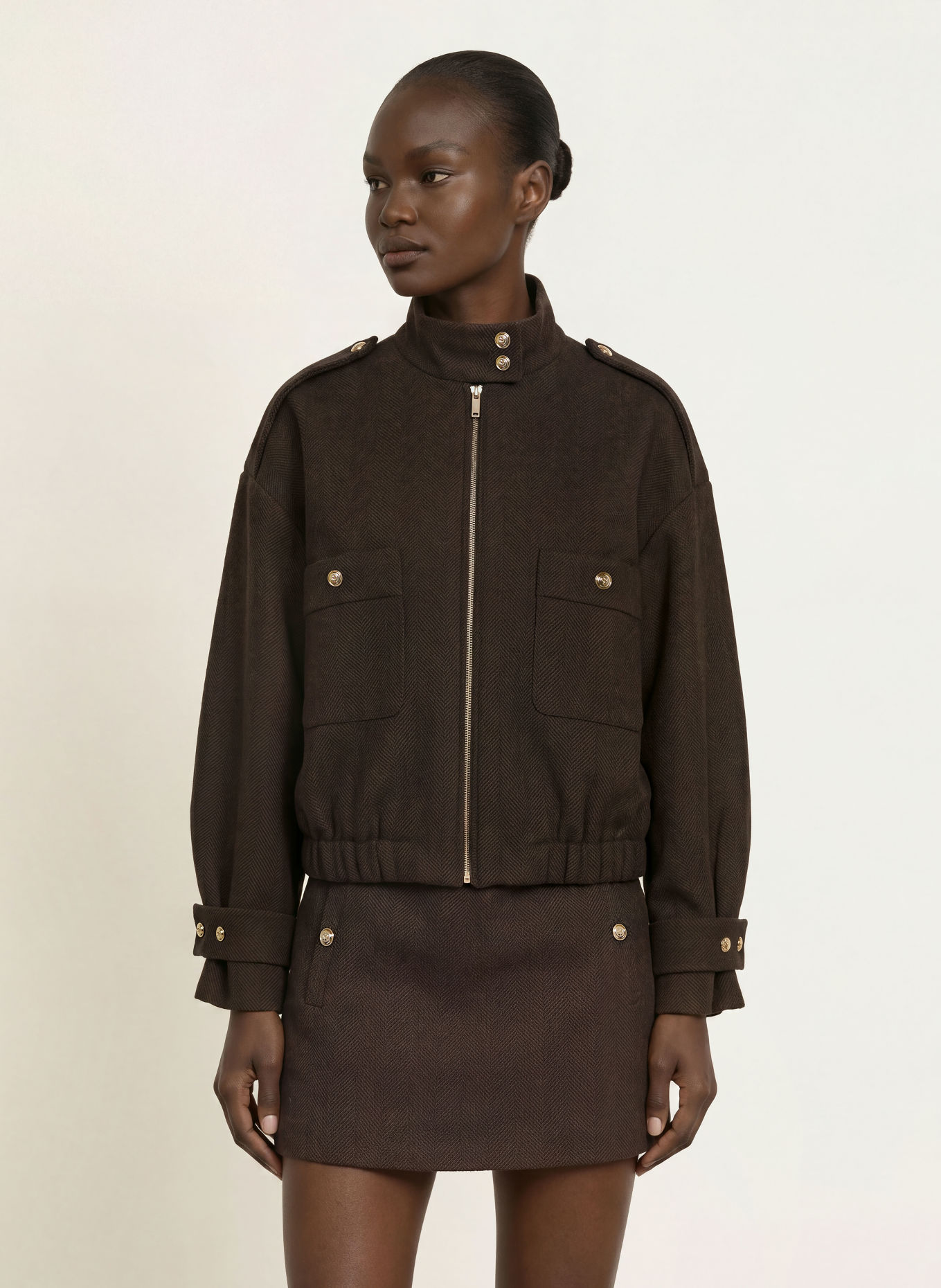 maje Blouson: BRAUN / DUNKELBRAUN