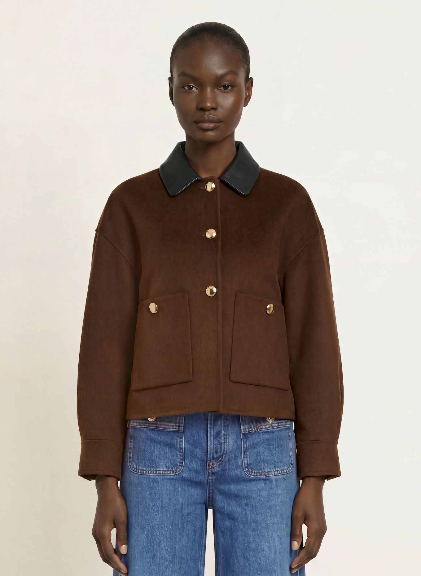 maje Jacke: DUNKELBRAUN