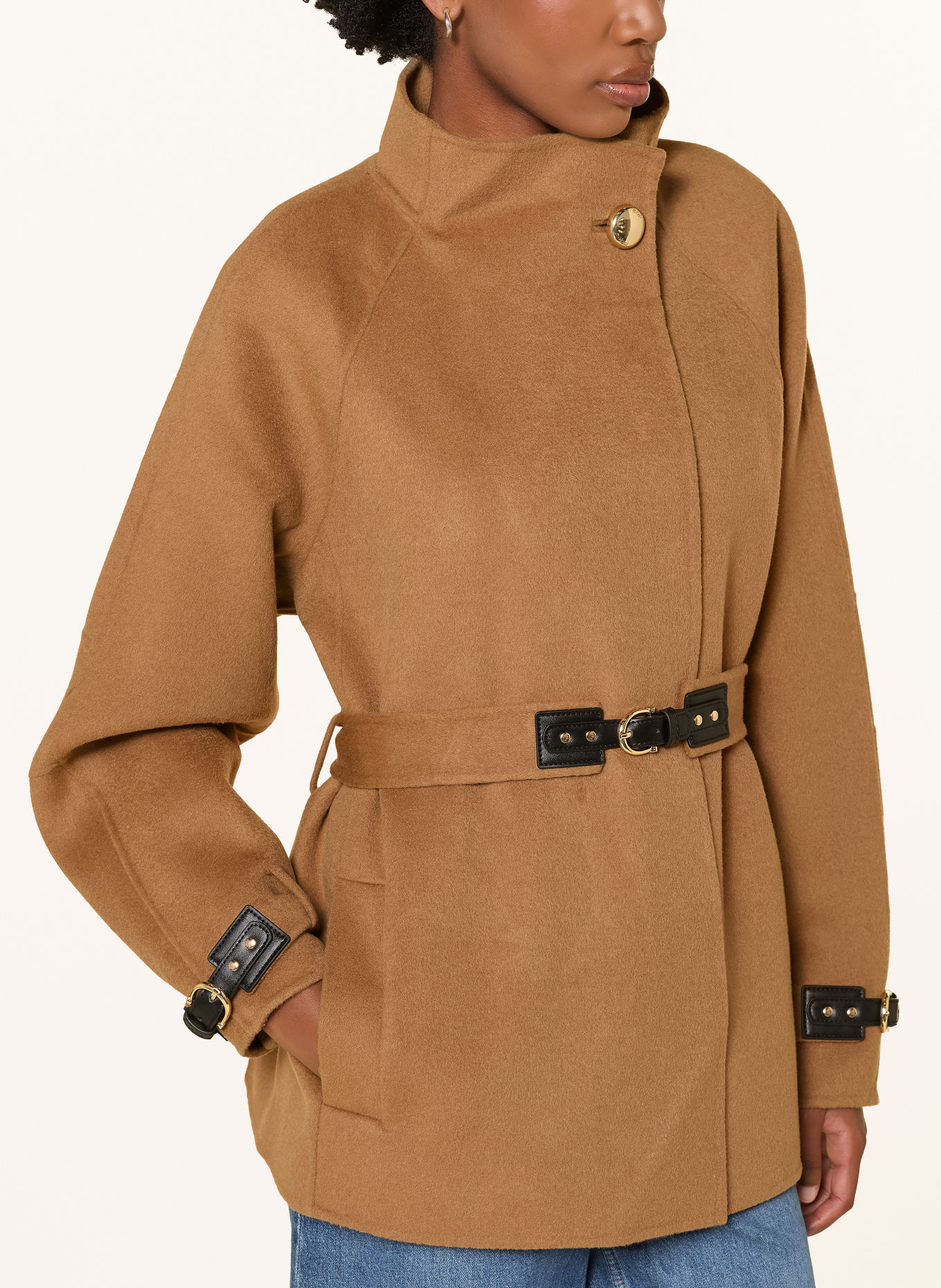maje Wollmantel: CAMEL
