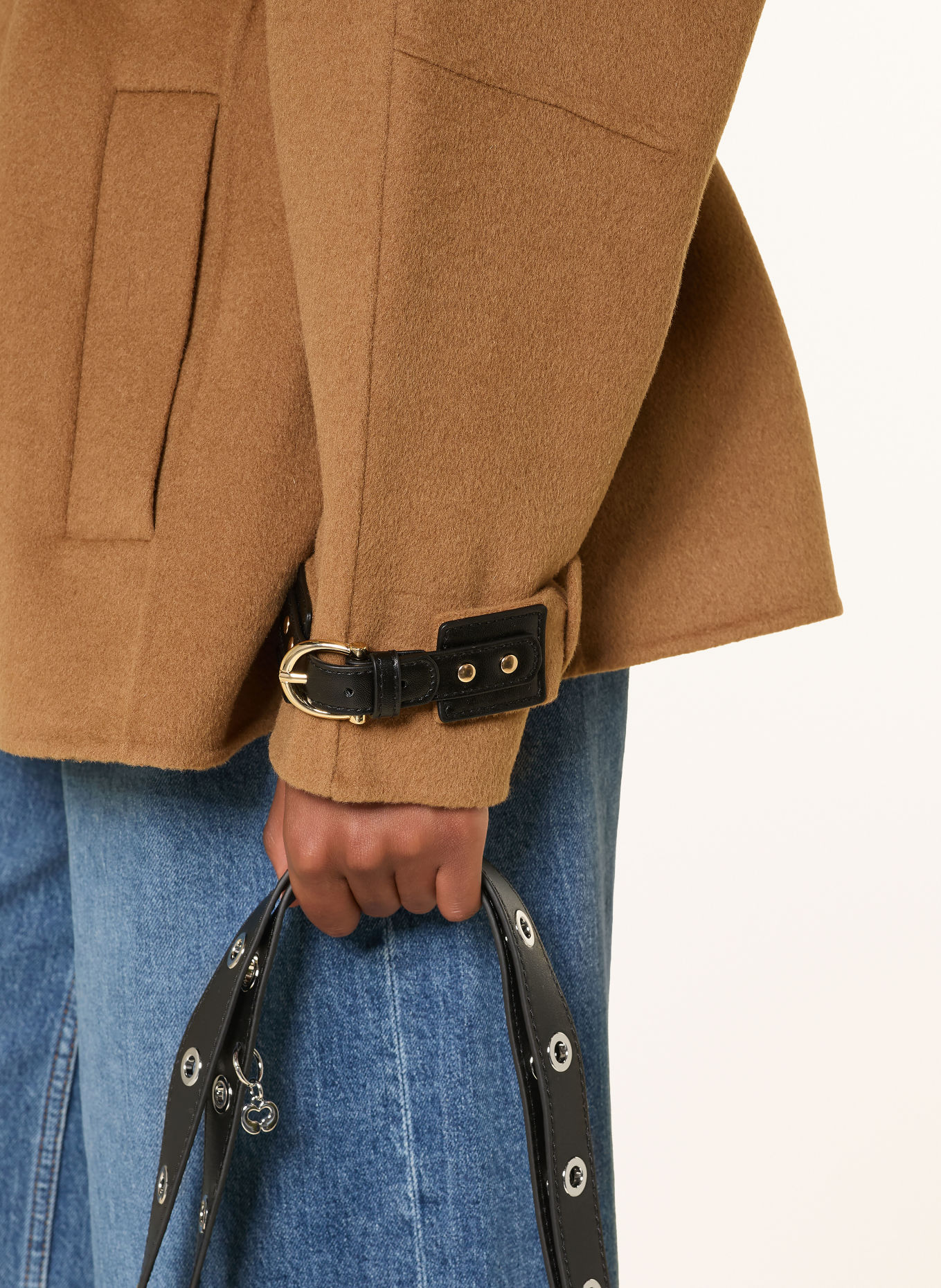 maje Wollmantel: CAMEL
