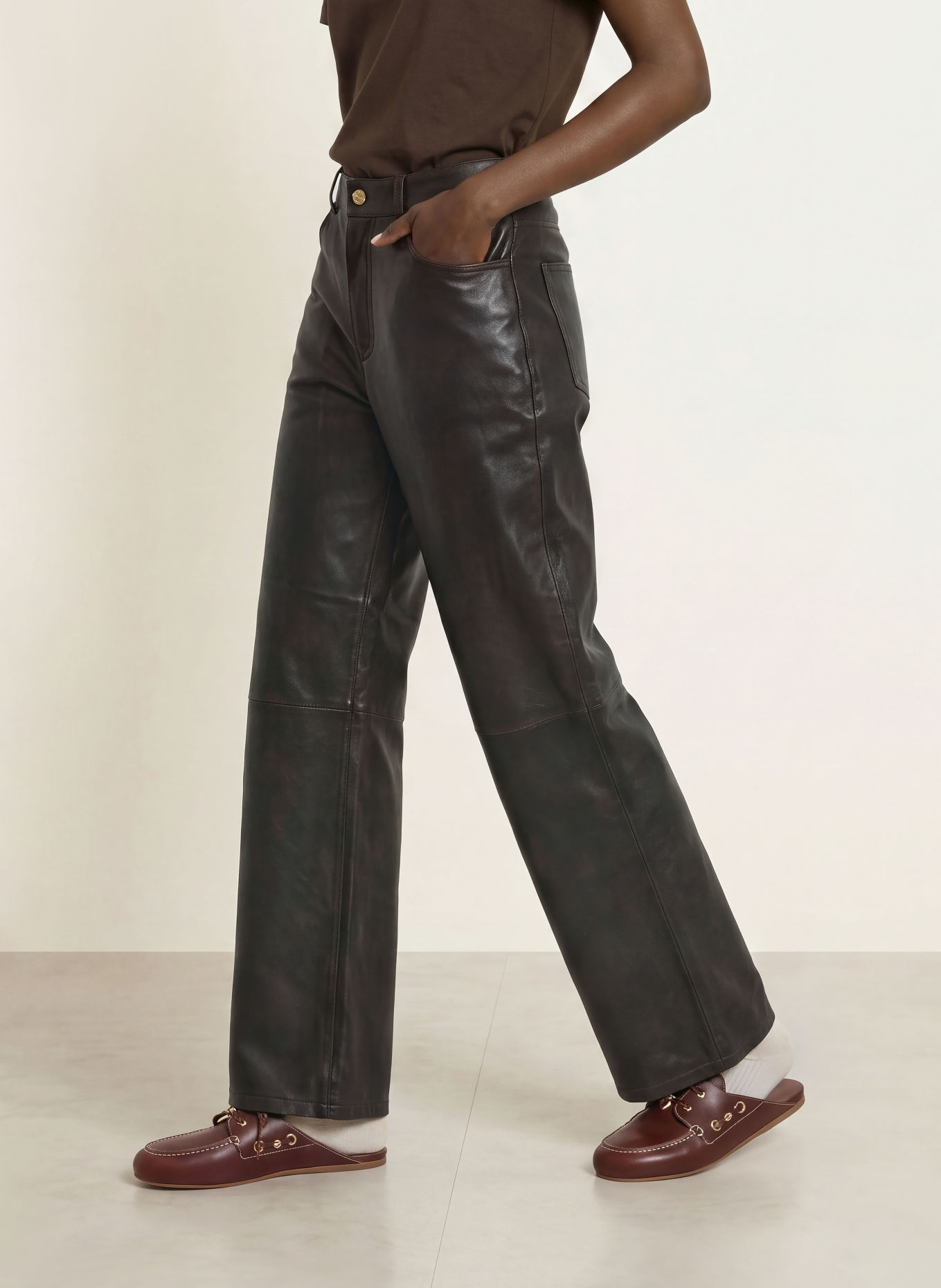 maje Lederhose: DUNKELBRAUN