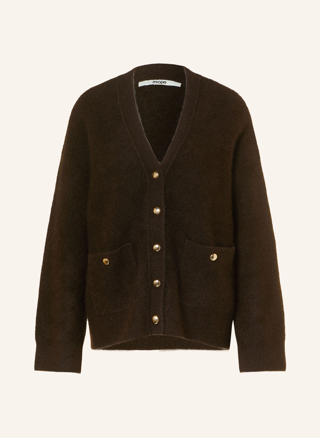 maje Strickjacke: DUNKELBRAUN