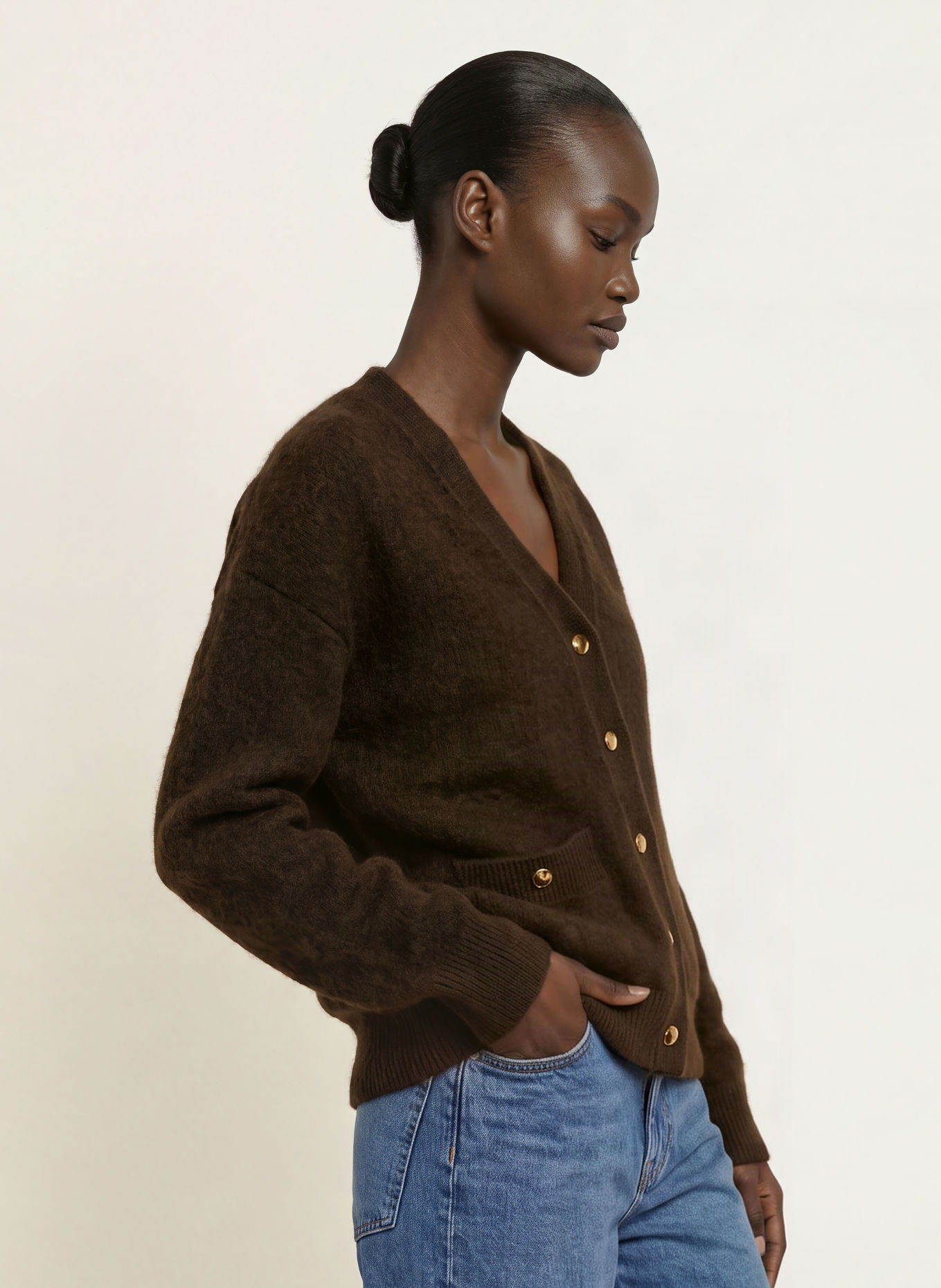 maje Strickjacke: DUNKELBRAUN