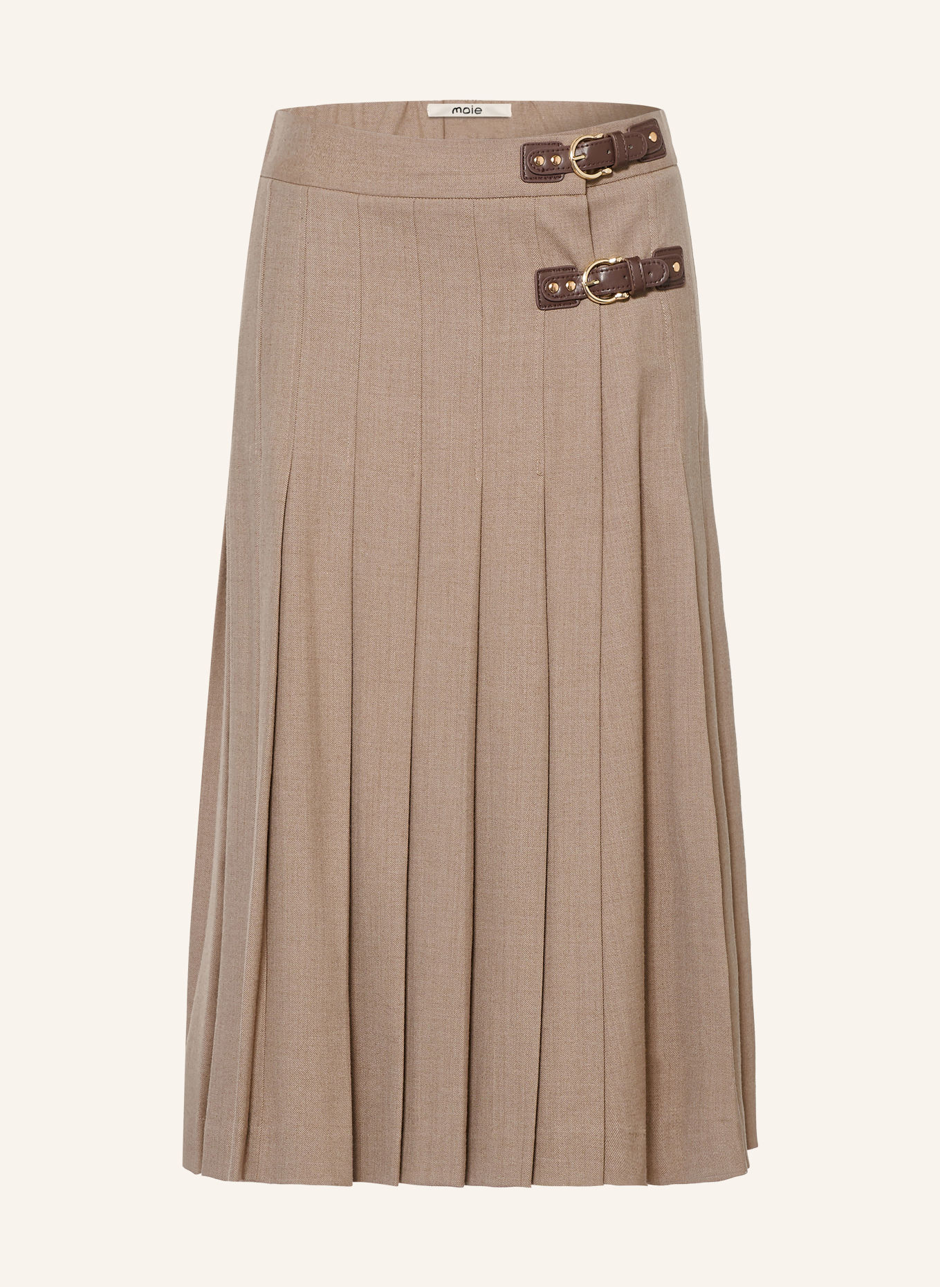 maje Faltenrock: BEIGE