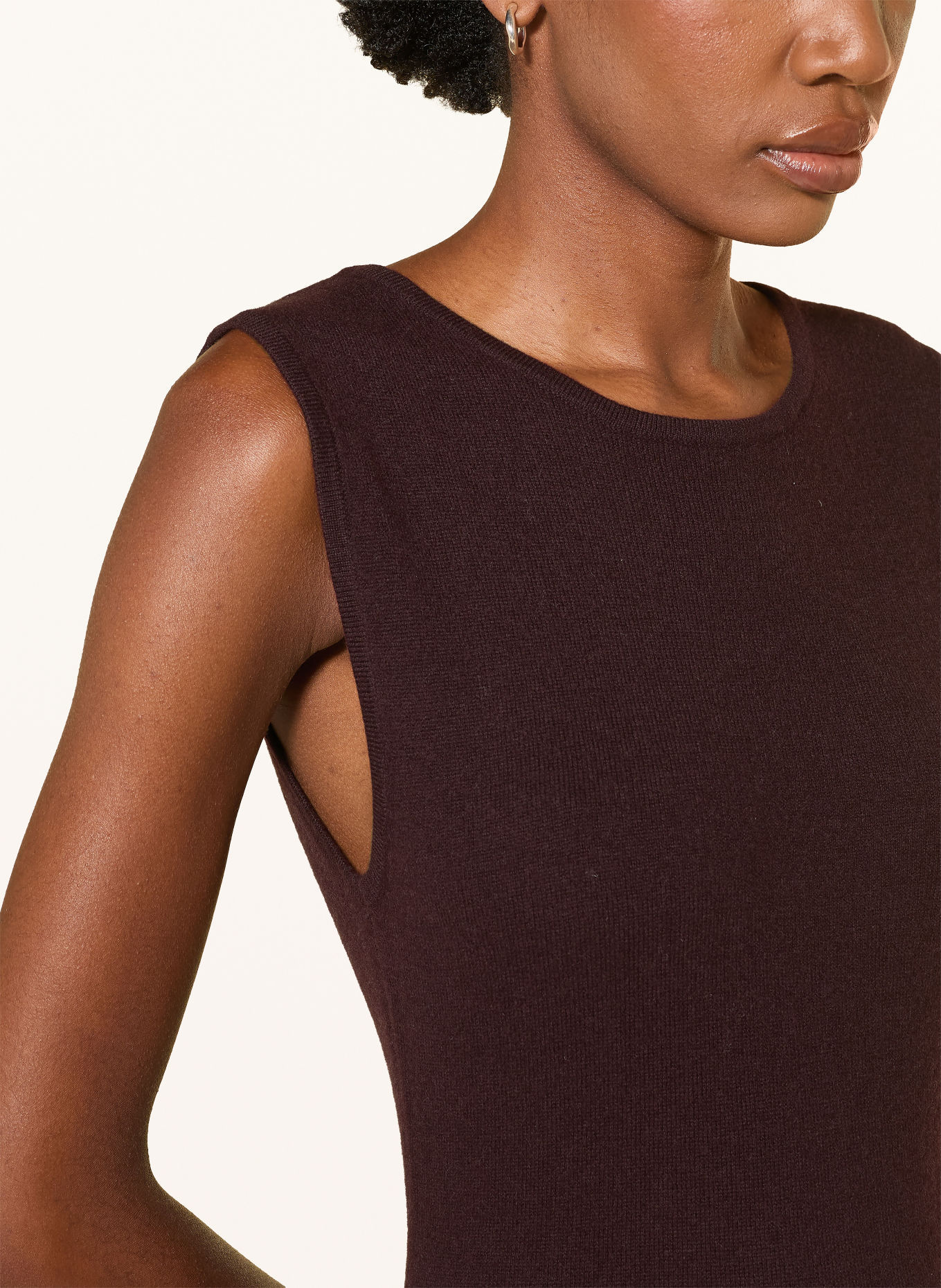SANDRO Set: Pullover und Strickkleid: DUNKELROT
