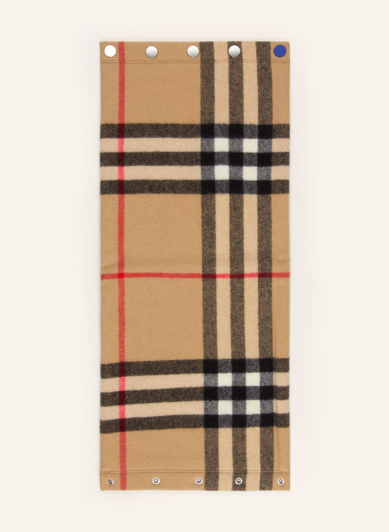 BURBERRY Loop-Schal aus Cashmere: HELLBRAUN / ROT / SCHWARZ