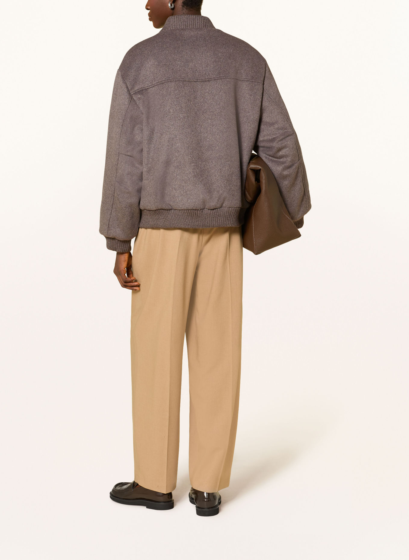 OPUS Blouson réversible avec fausse fourrure: TAUPE