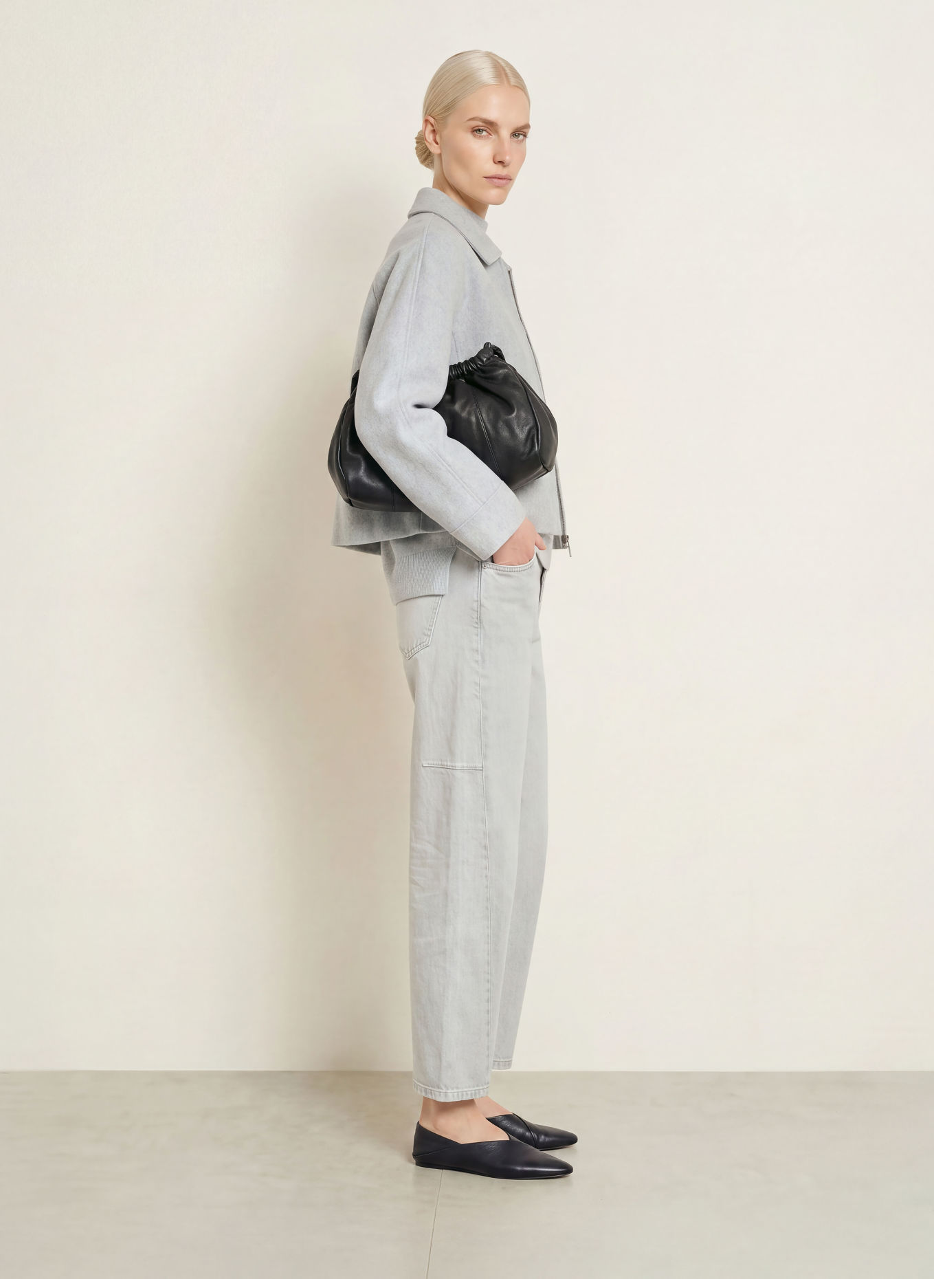 OPUS Barrel Jeans LOLAH HORIZON: 70417 bright grey