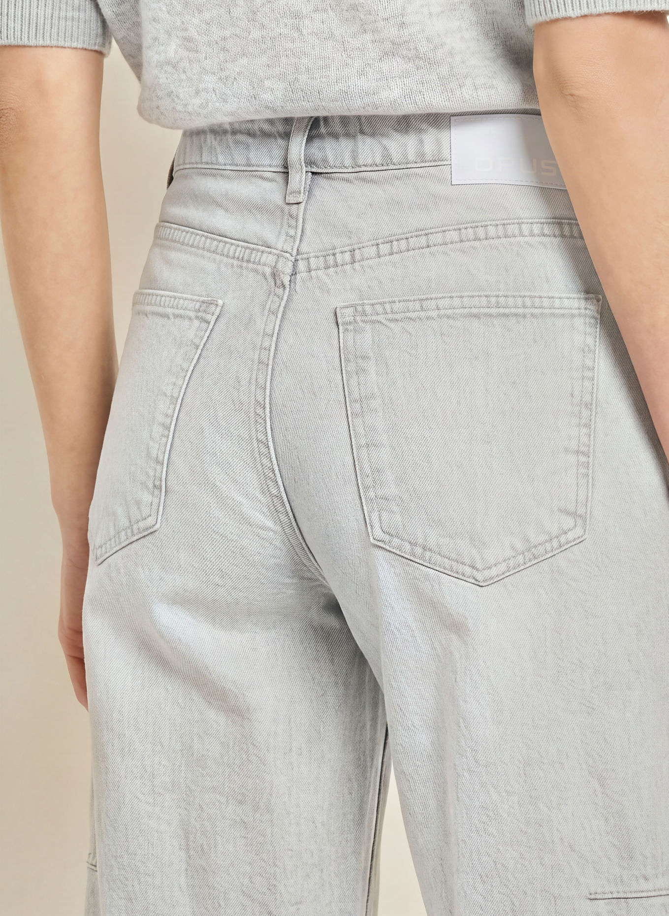 OPUS Barrel Jeans LOLAH HORIZON: 70417 bright grey