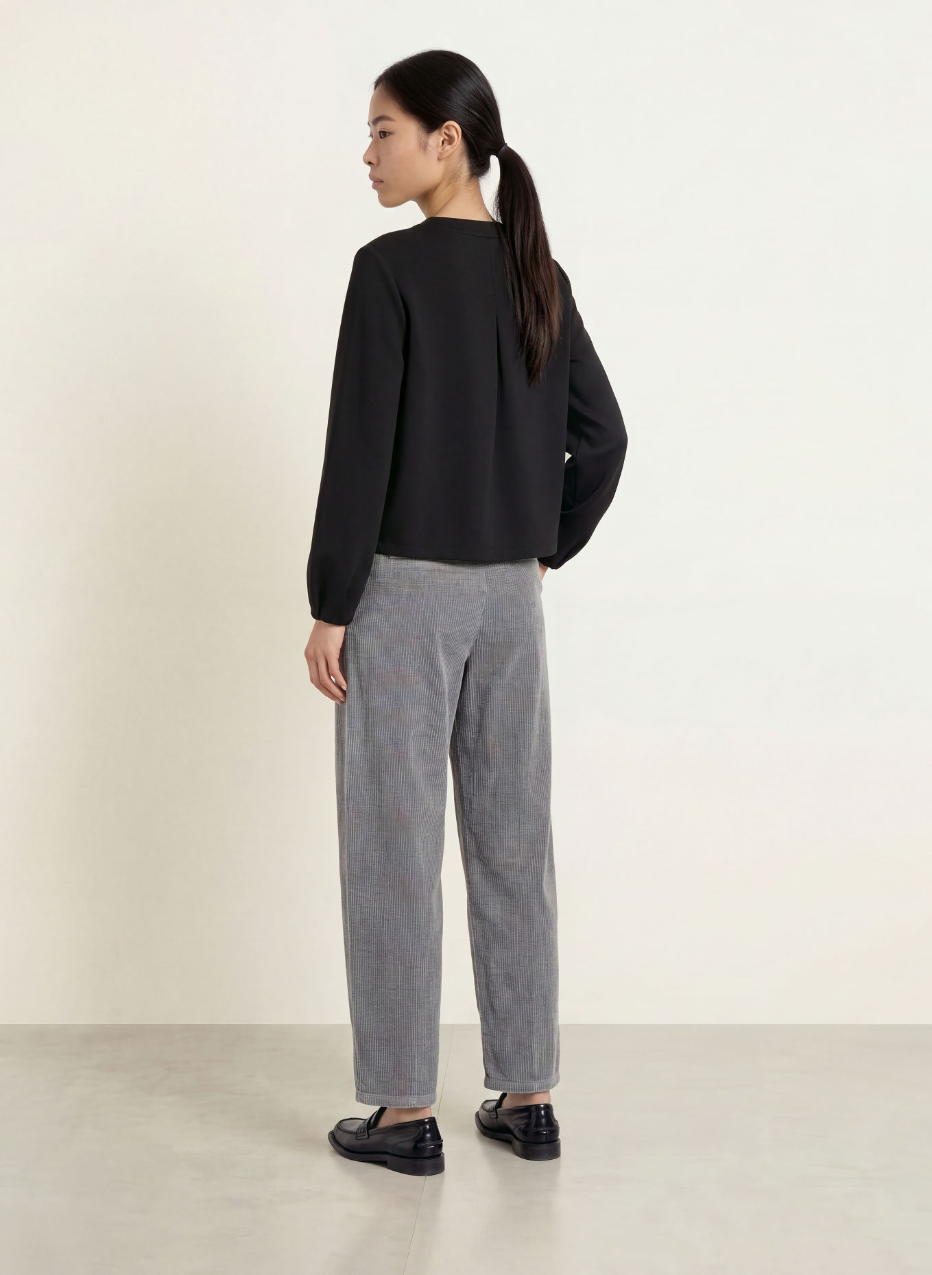 OPUS Pantalon en velours côtelé MYHA SOFTNESS: GRIS
