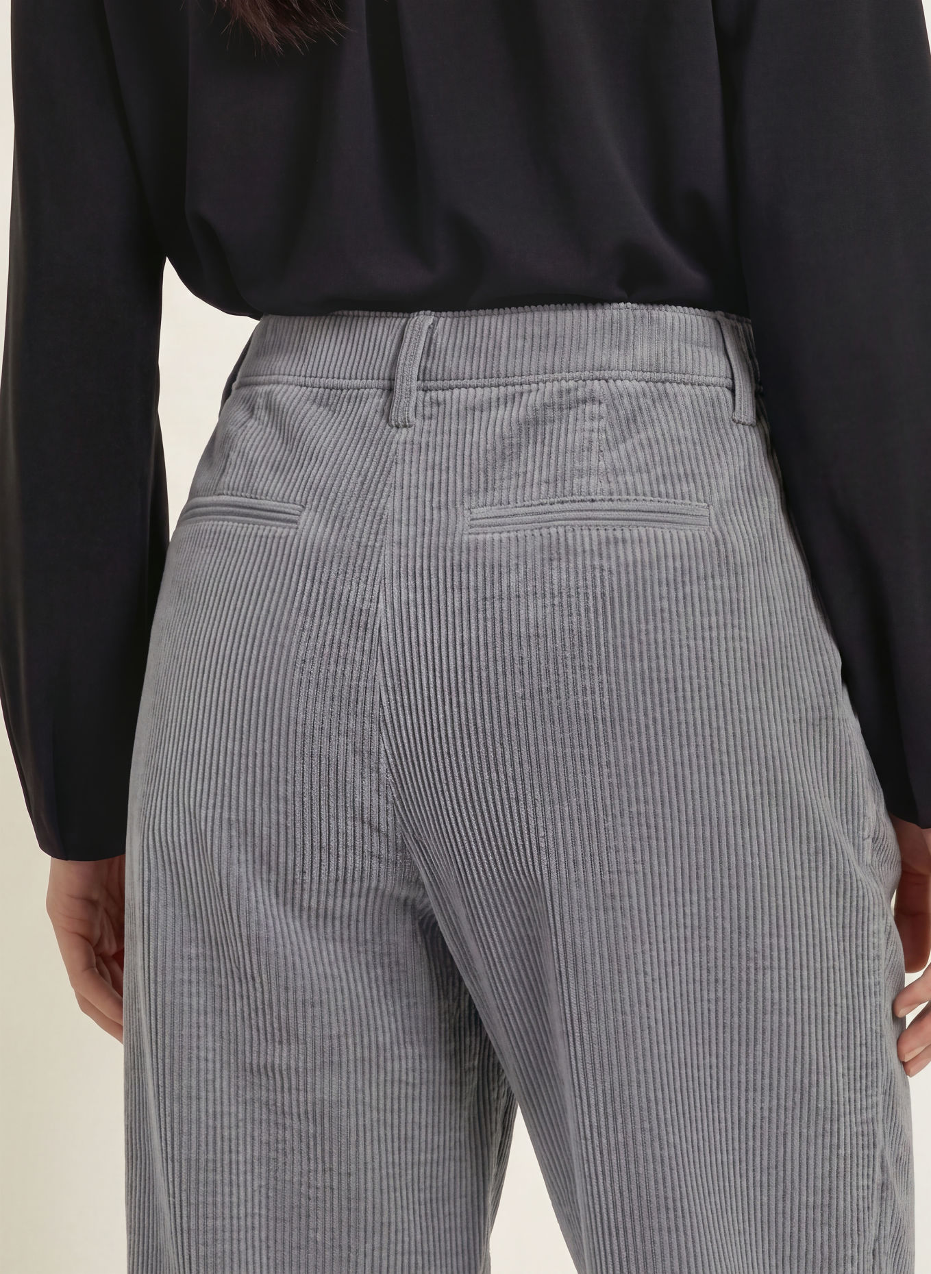OPUS Pantalon en velours côtelé MYHA SOFTNESS: GRIS