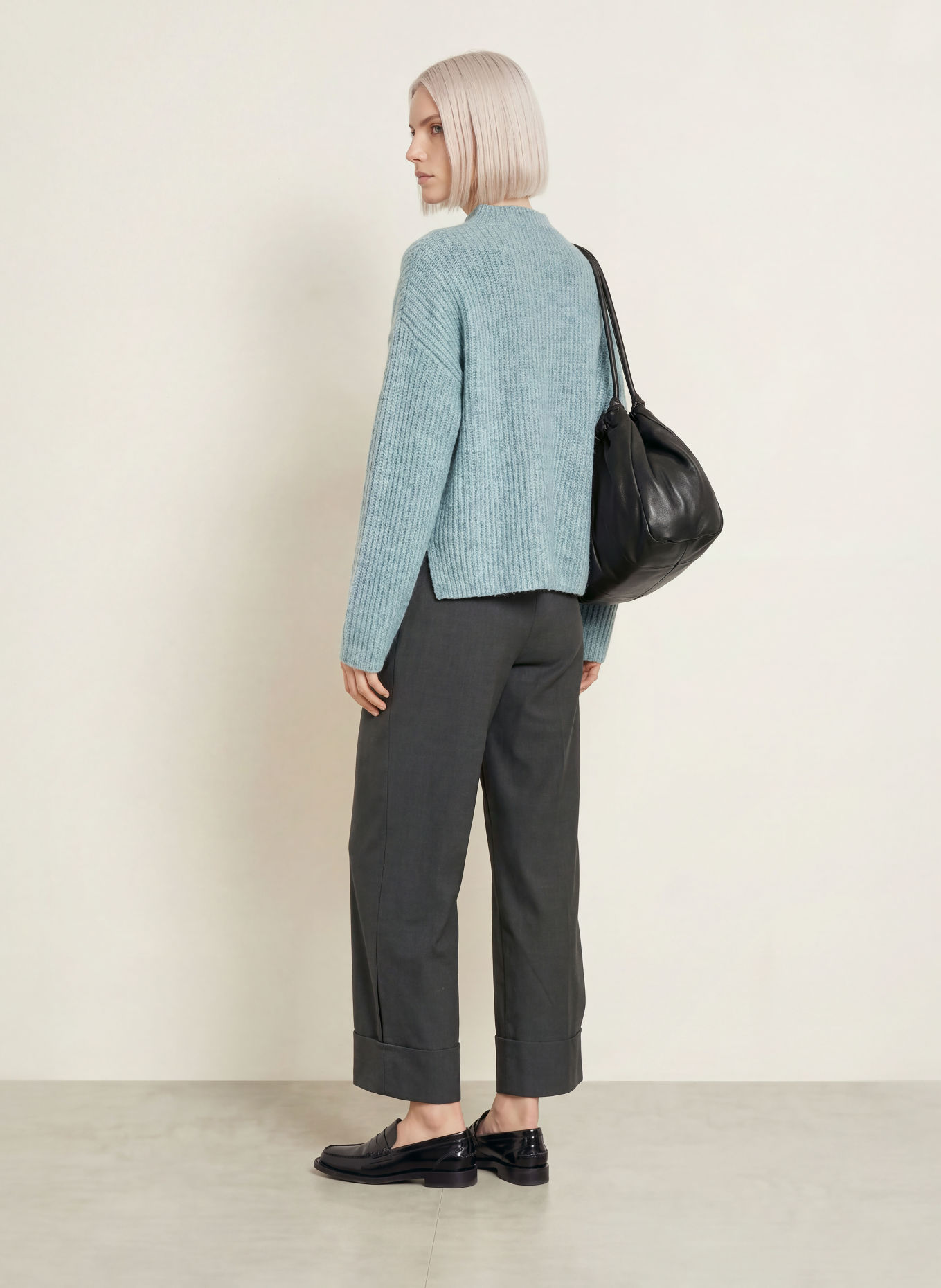 OPUS Pullover POFFA: BLAUGRAU