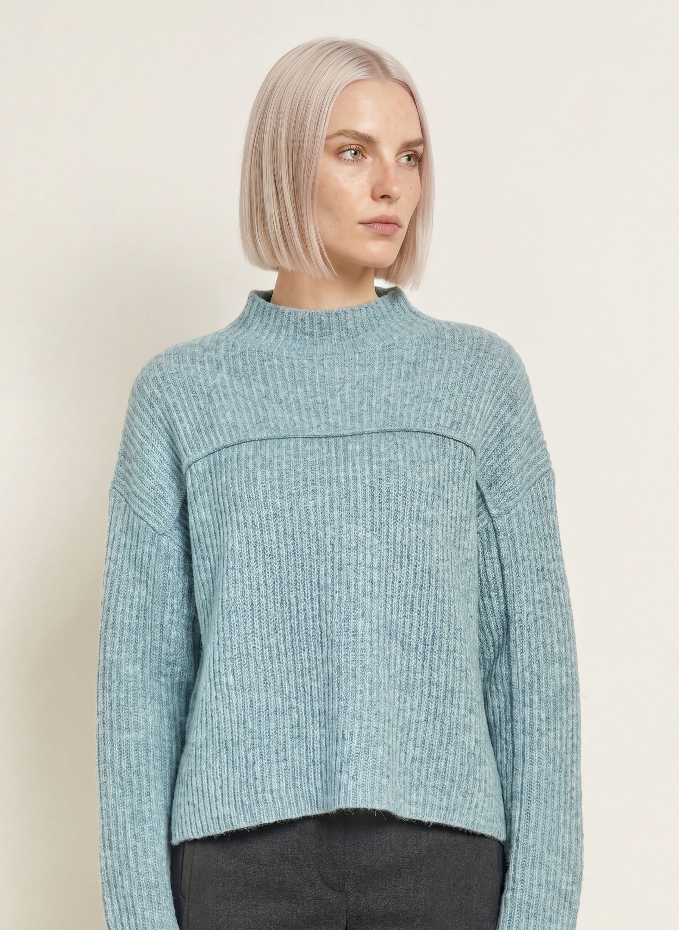 OPUS Pullover POFFA: BLAUGRAU