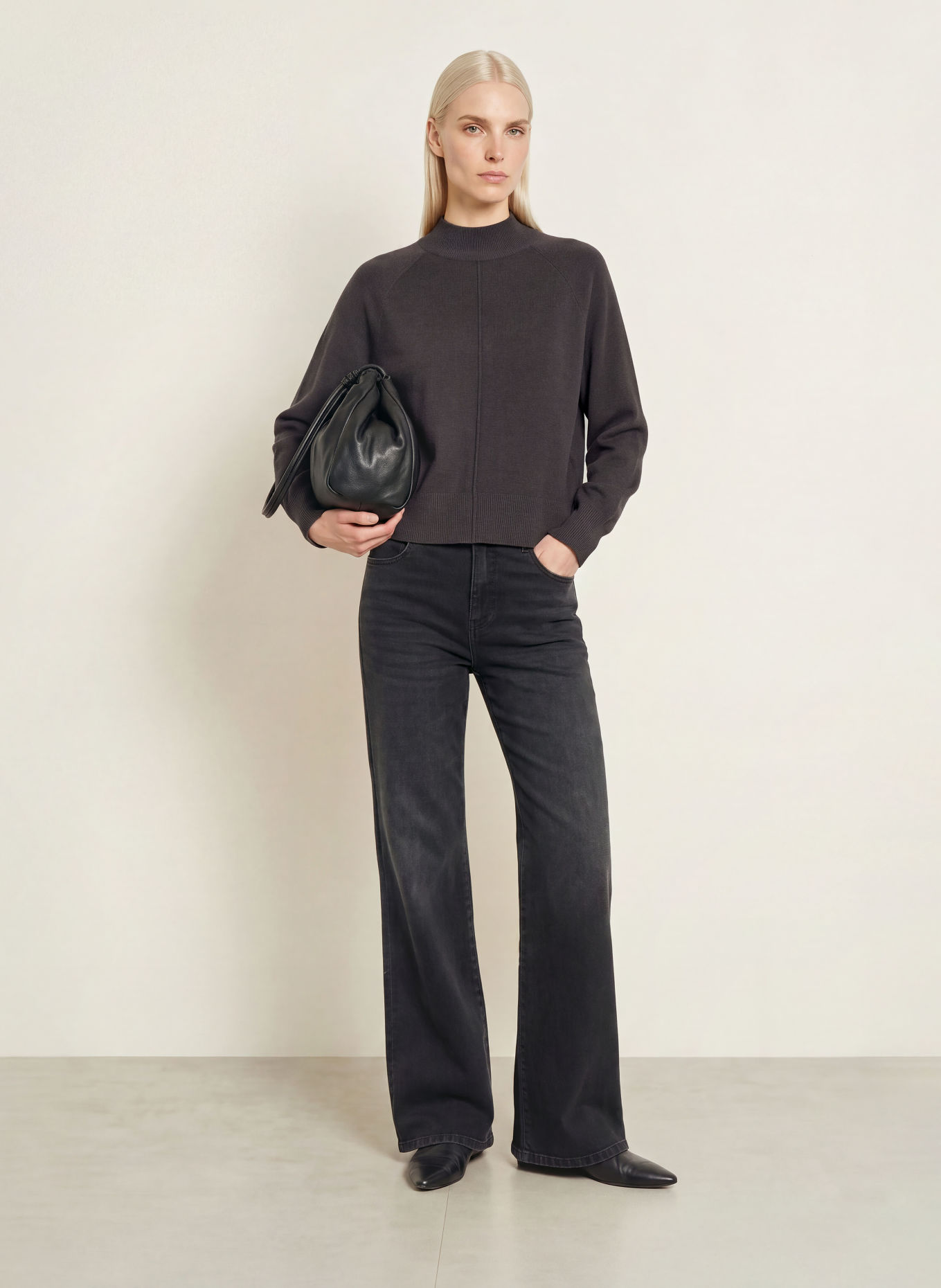 OPUS Pullover PLEEM: DUNKELGRAU
