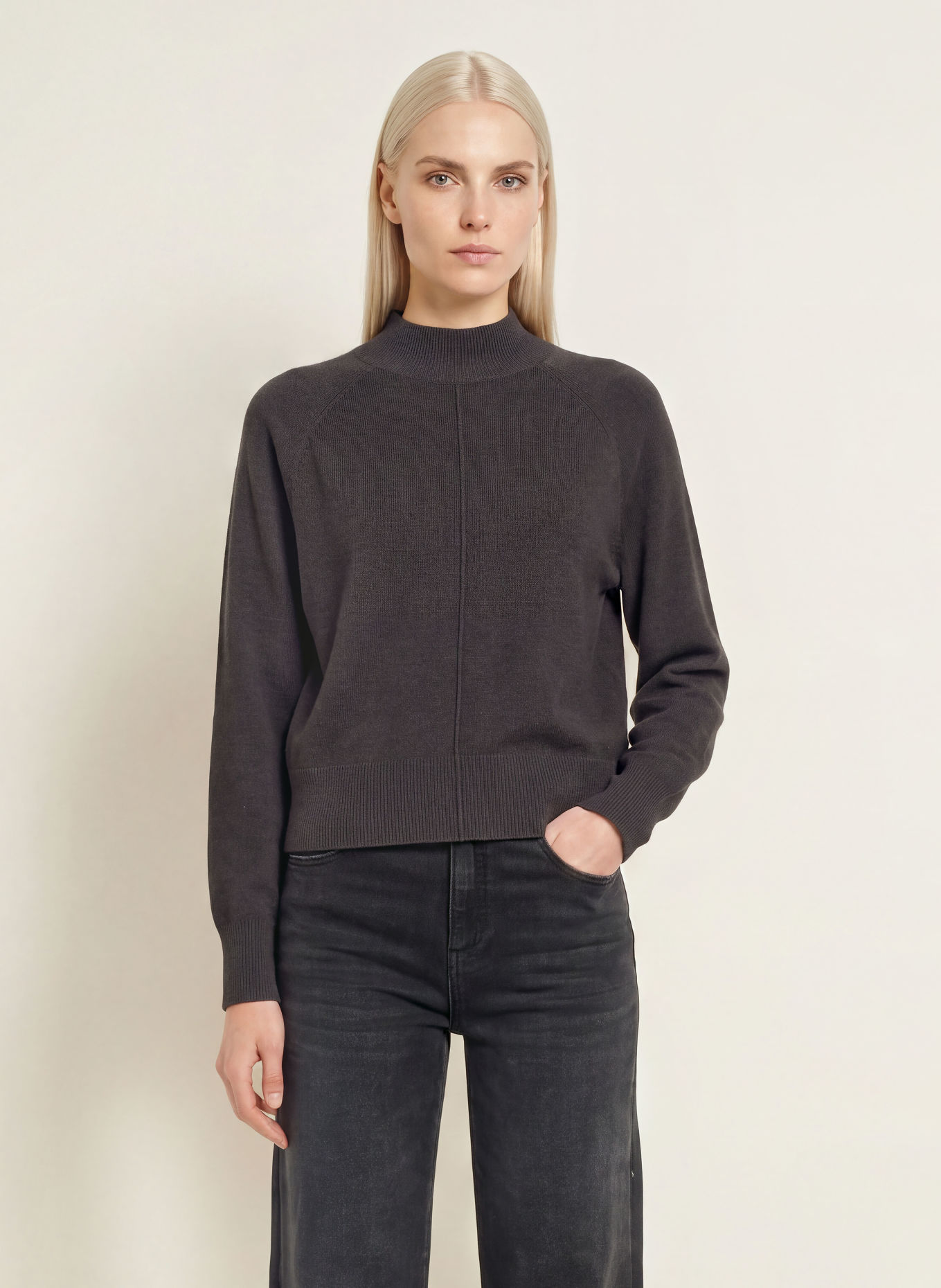 OPUS Pullover PLEEM: DUNKELGRAU