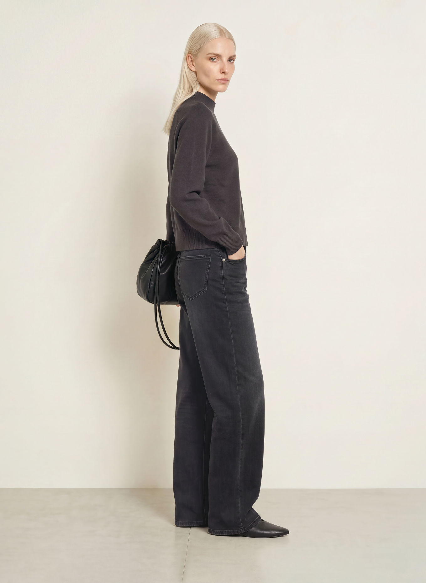 OPUS Pullover PLEEM: DUNKELGRAU
