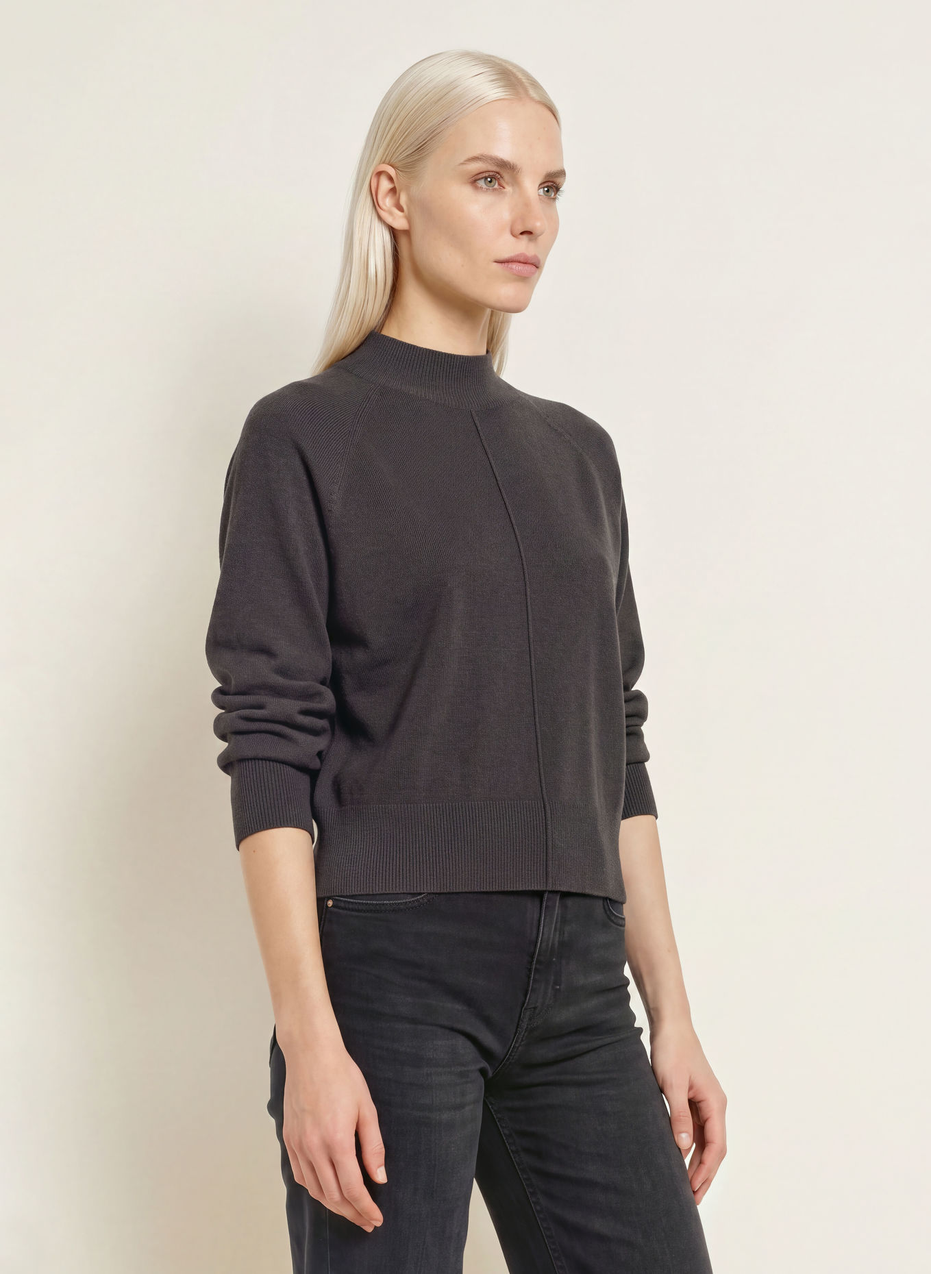 OPUS Pullover PLEEM: DUNKELGRAU