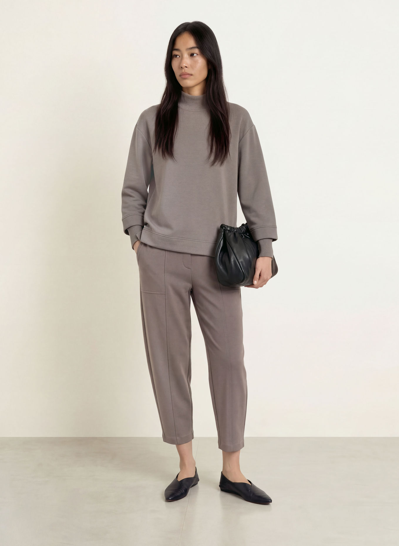 OPUS Sweatshirt GLUBA CLUB: TAUPE