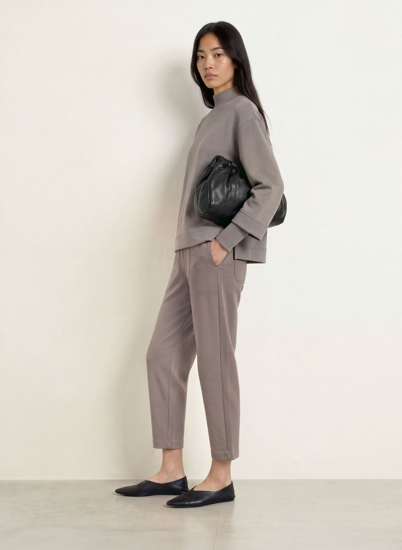 OPUS Sweatshirt GLUBA CLUB: TAUPE
