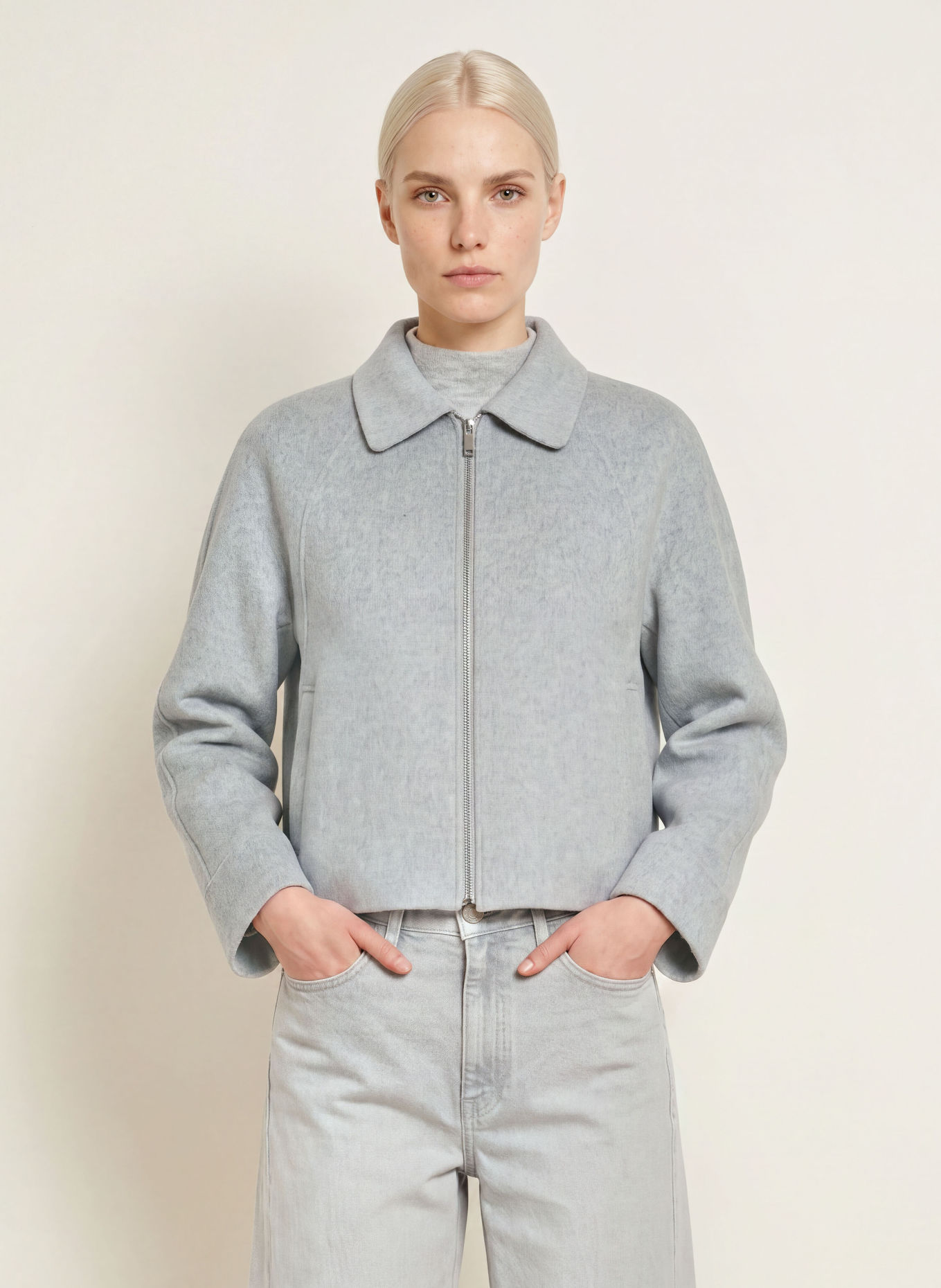OPUS HANKI Overshirt: LIGHT GRAY