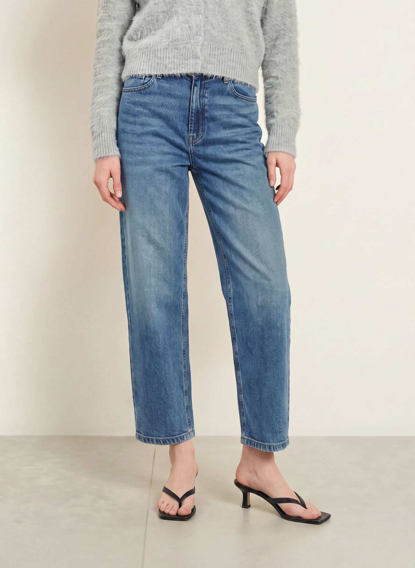OPUS Barrel Jeans MAXIE HORIZON: 70416 mid blue