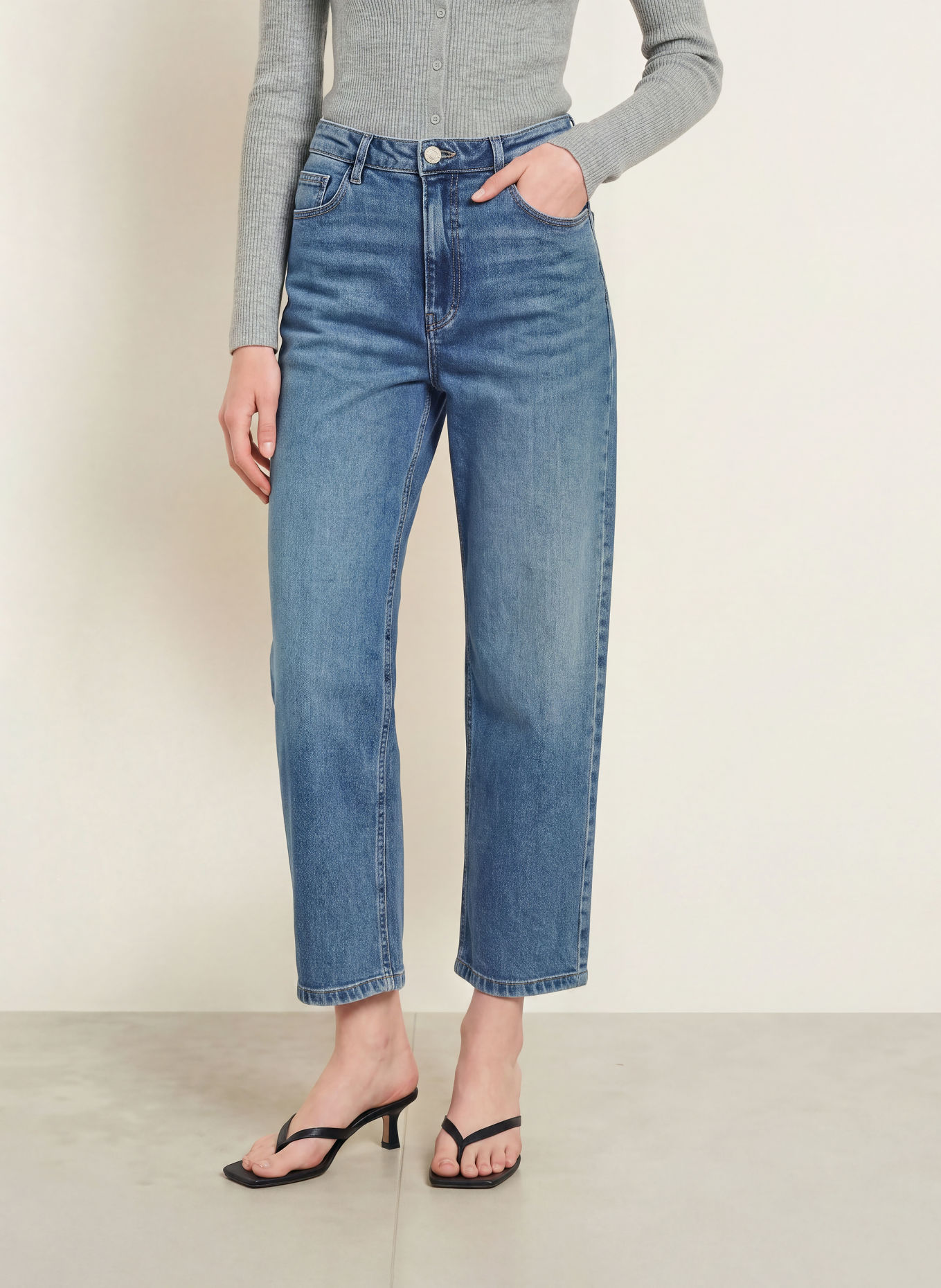 OPUS Barrel Jeans MAXIE HORIZON: 70416 mid blue