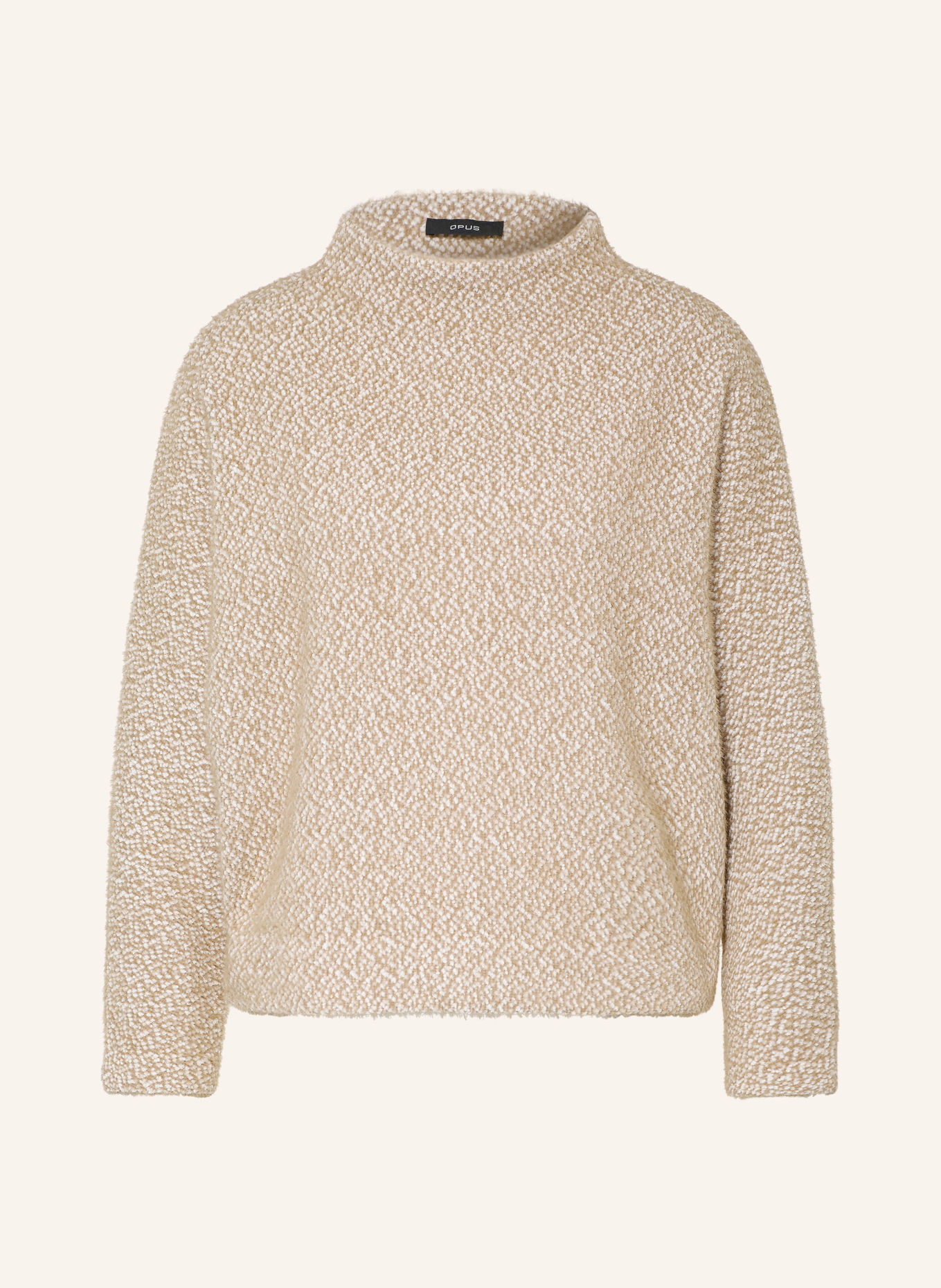 OPUS Pullover GENURI: CAMEL / WEISS