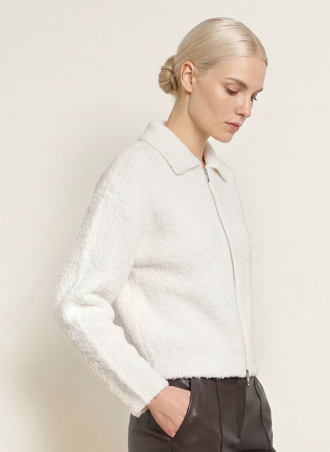 OPUS DOMIRA Cardigan: ECRU