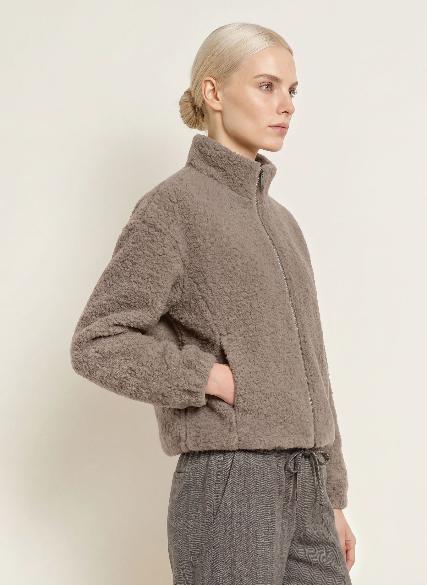 OPUS Sweat zippé GOLLIMER: TAUPE