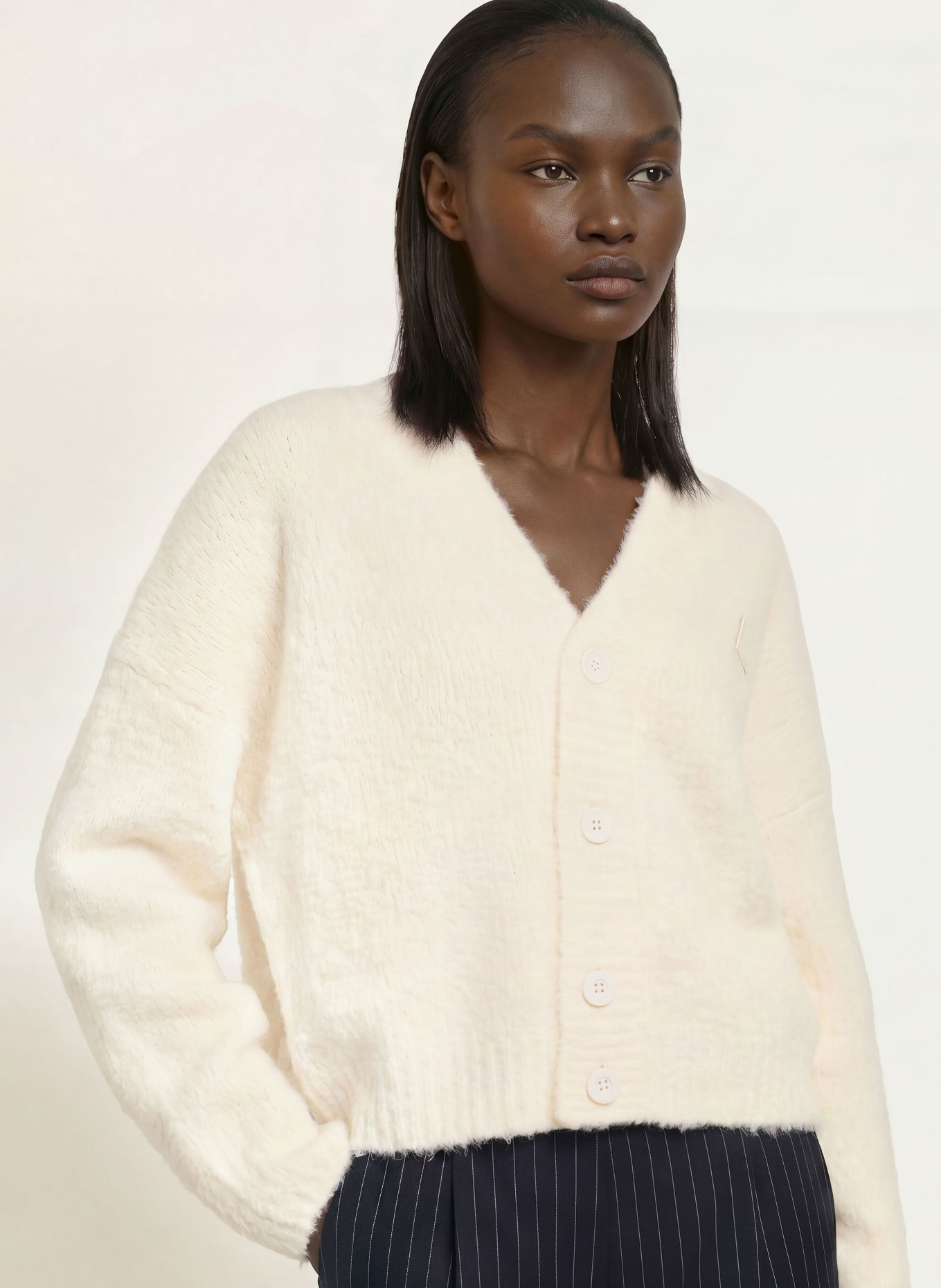 WRSTBHVR RASO V2 Cardigan: ECRU