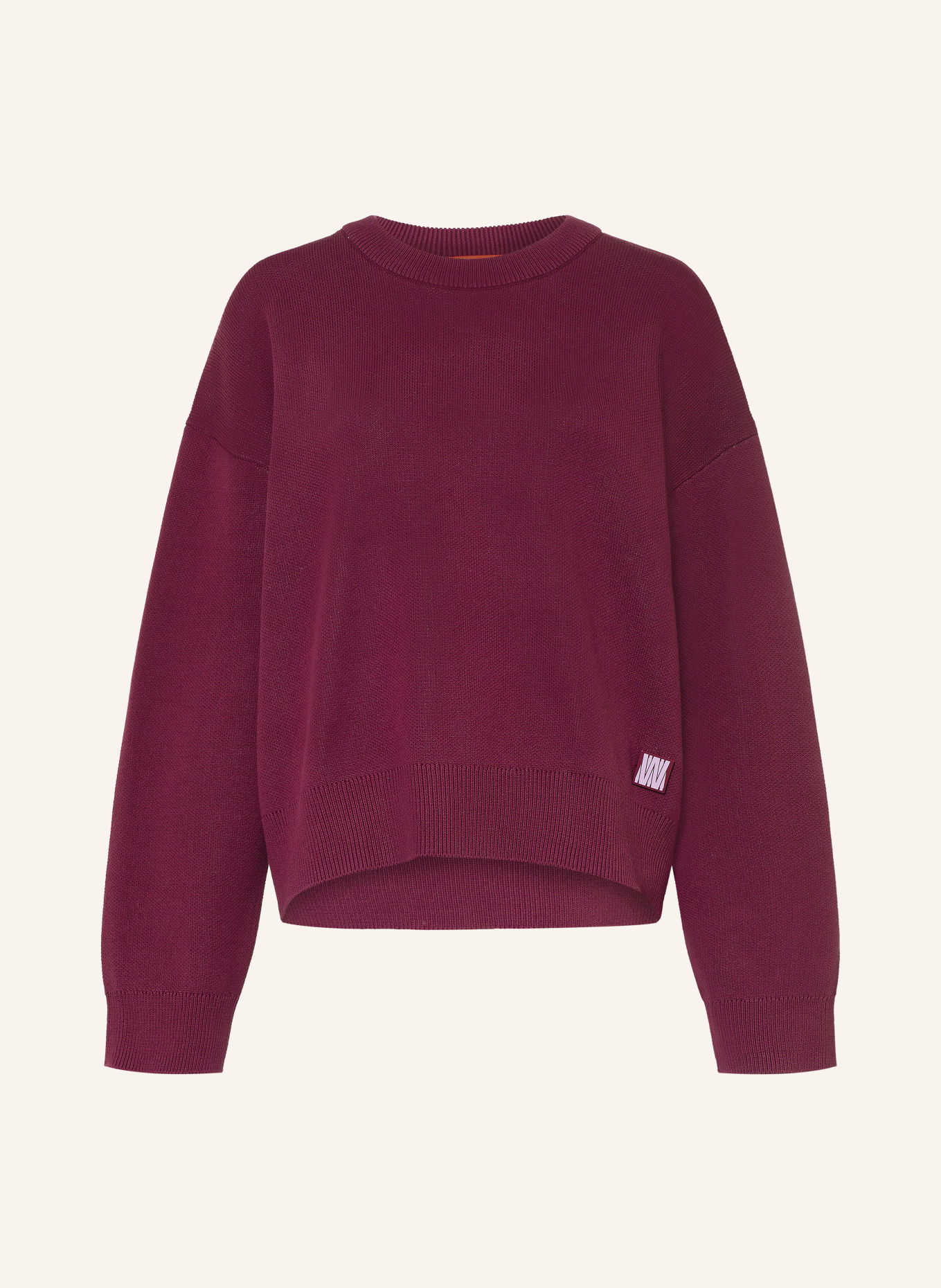 WRSTBHVR Pullover GARM: MØRKERØD / LYSELILLA