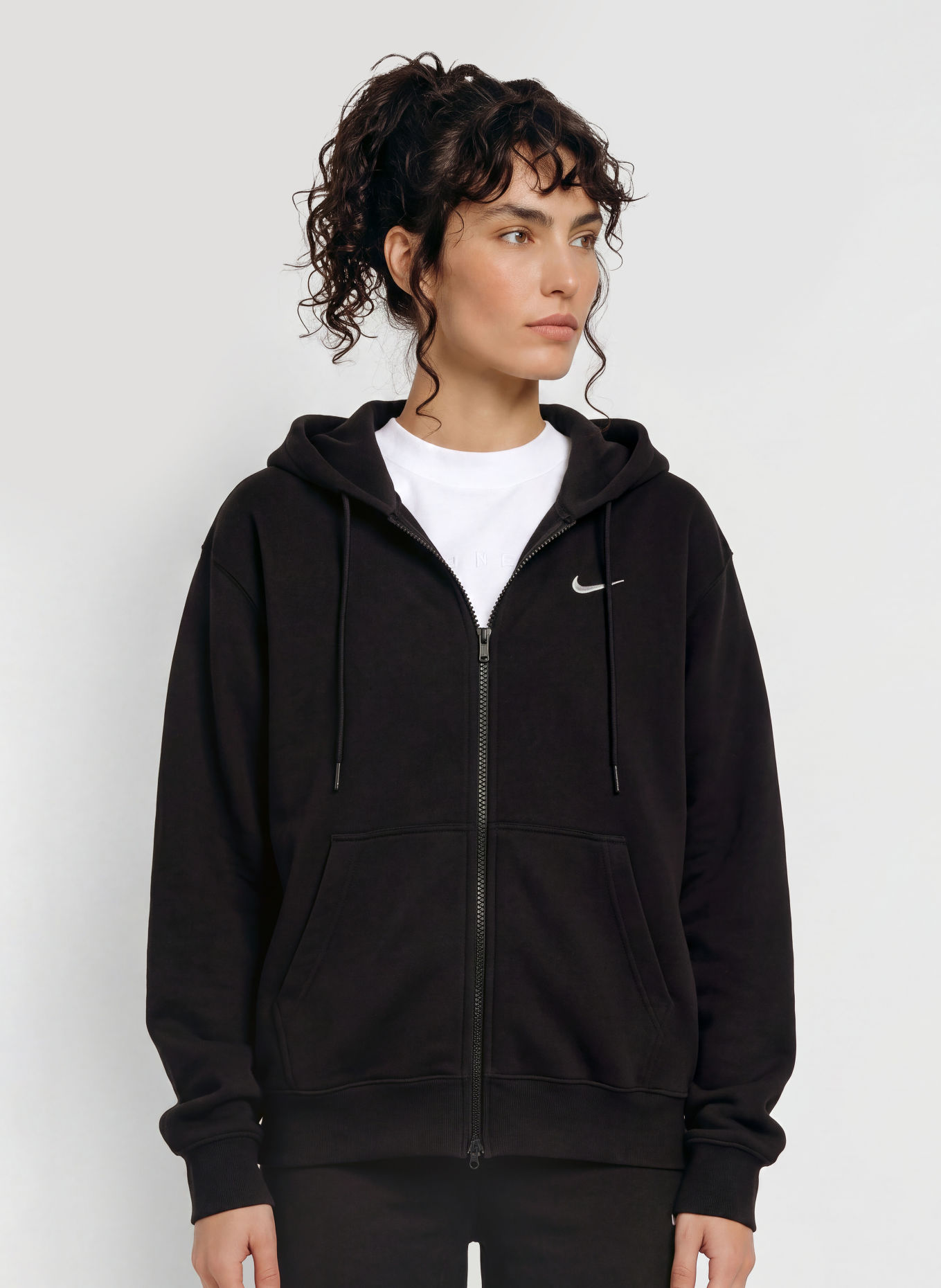 Nike Bluza rozpinana STUDIO FLEECE: CZARNY